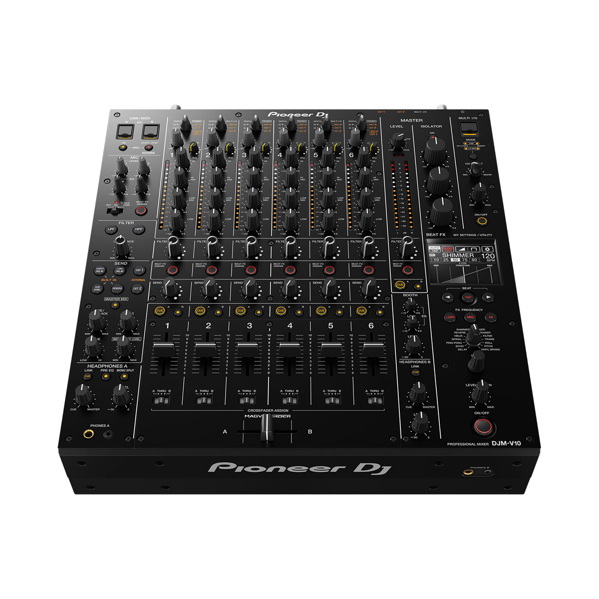 Pioneer DJ DJM V10 6-Channel Professional DJ Mixer for Live Performances & Music Production - Perfect for Clubs, Studios & DJ Sets