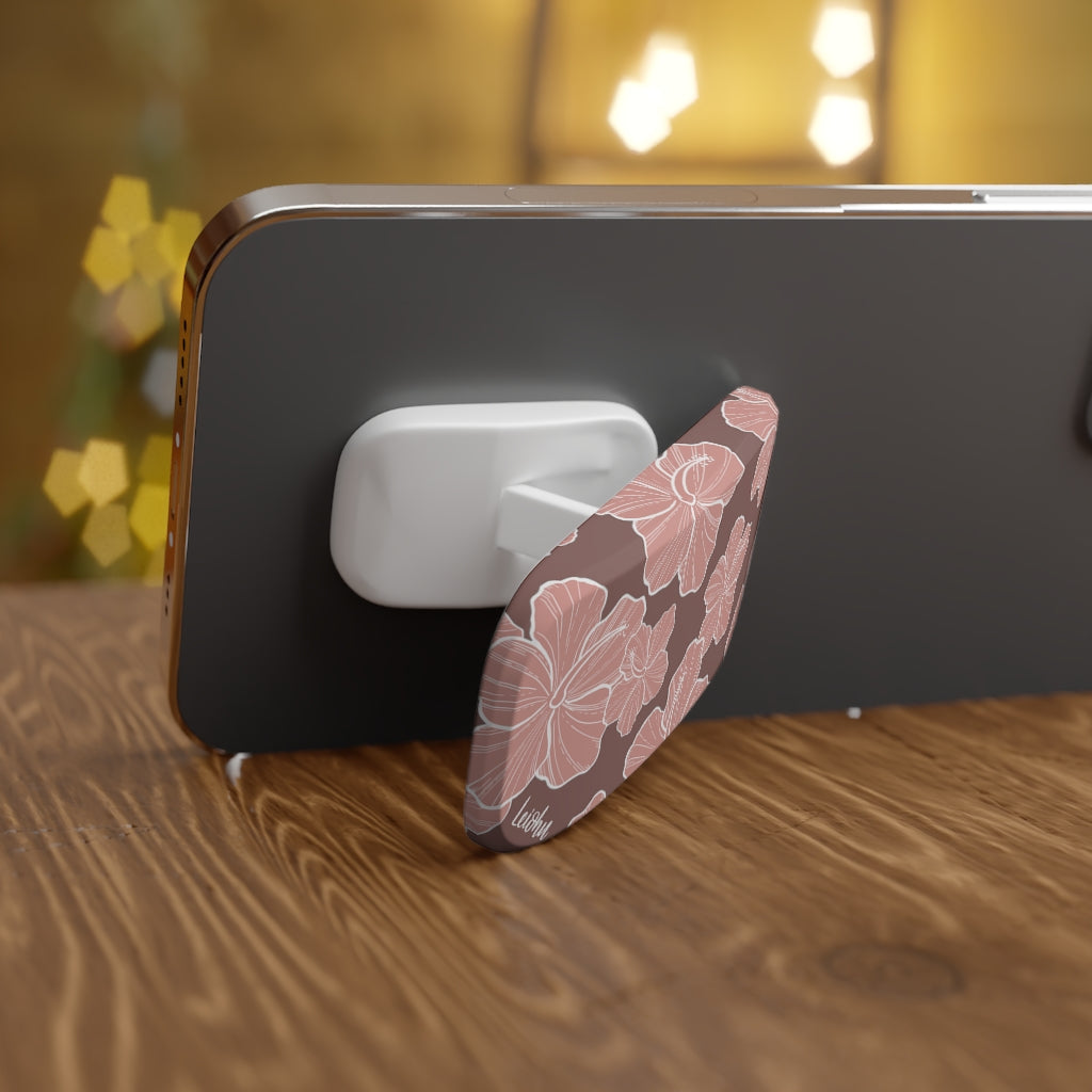 Hibiscus Dream Phone Grip - Non-Slip Phone Holder with Floral Design for iPhone & Samsung - Perfect for Commuting, Shopping & Outdoor Activities