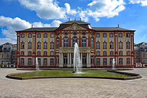 Baroque Bruchsal Castle Germany 20x30 Inch Laminated Poster - Vibrant Colors & High-Quality Print - Perfect for Home Decor, Office Wall Art & Gift Giving