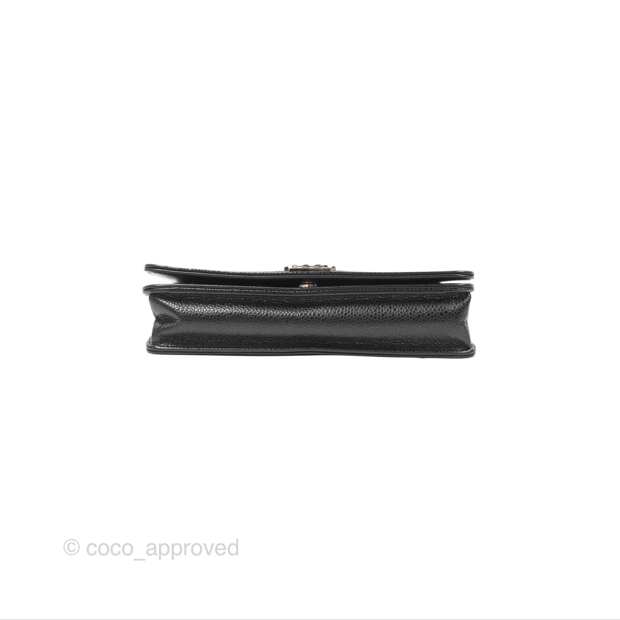 Chanel Chevron Boy Wallet on Chain WOC Black Caviar Leather with Silver Hardware - Luxury Crossbody Bag for Women, Perfect for Evening Parties & Date Nights