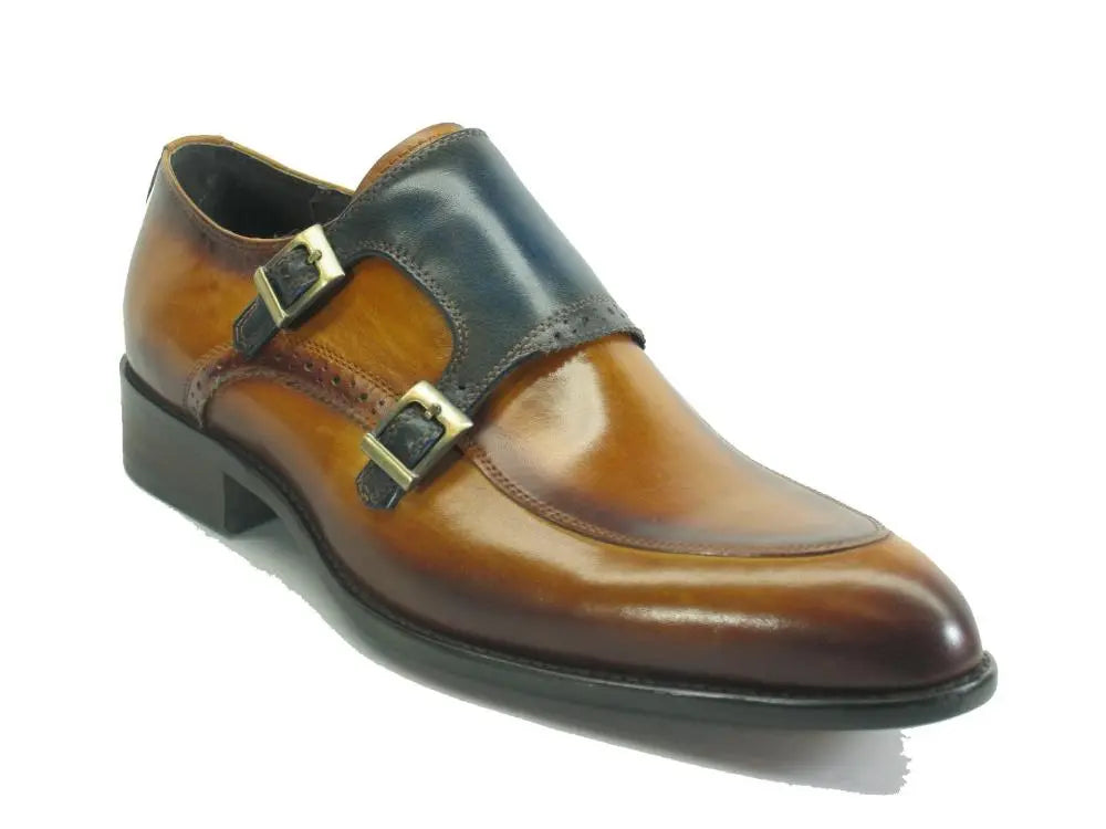 Stylish Two-Tone Monk Strap Buckle Loafers for Men - Premium Leather Dress Shoes for Business & Casual Wear - Perfect for Office, Weddings & Formal Events