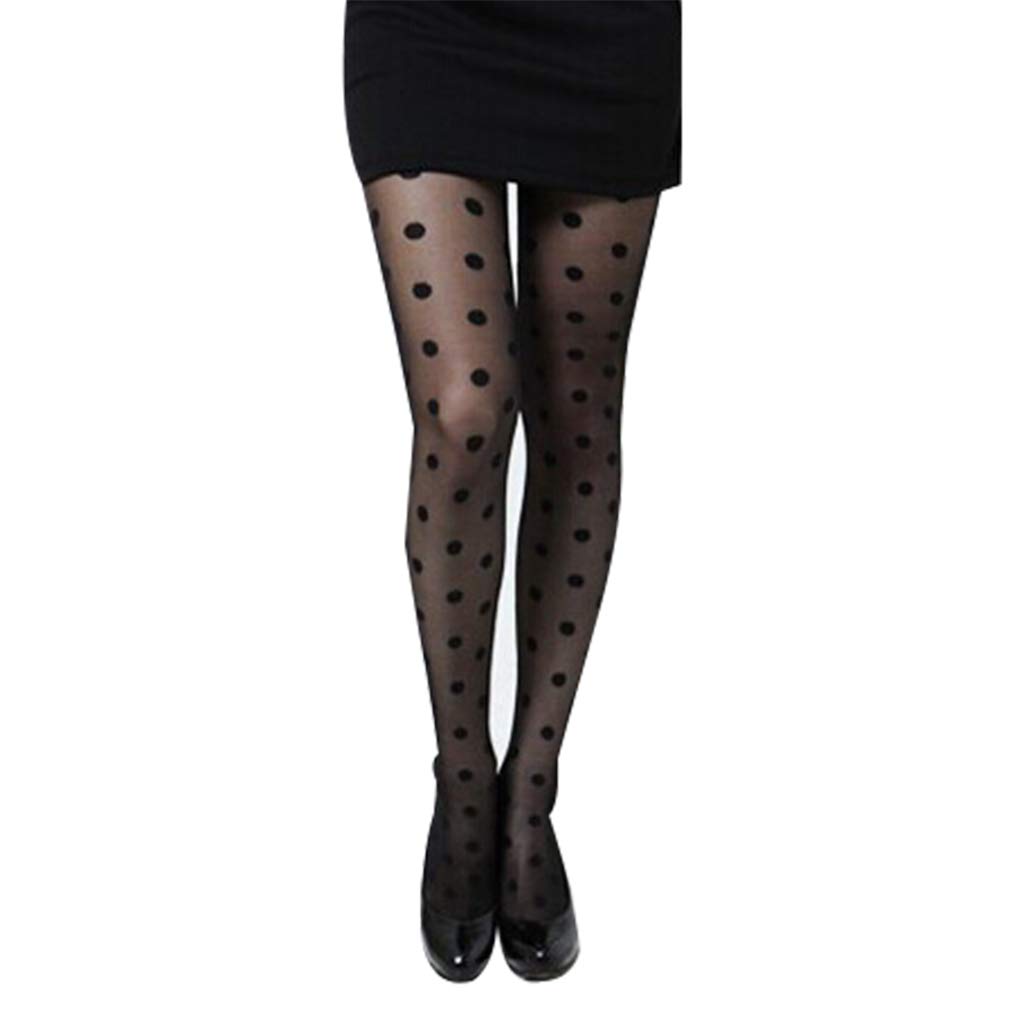 Youngy Women's Polka Dot Pantyhose - Sexy Printed Tights for Party & Office