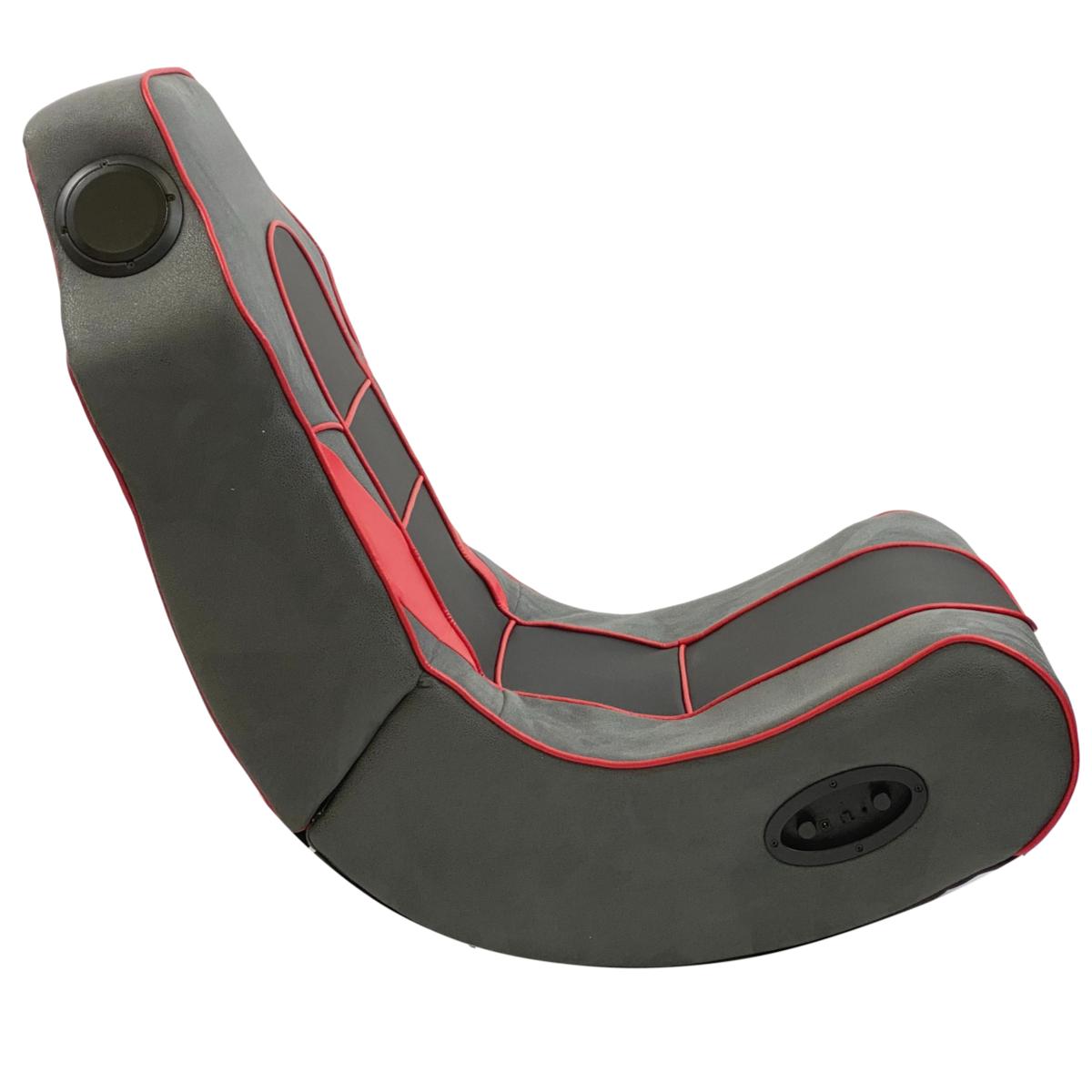 Rocker Series A133 Ergonomic Gaming Chair - Grey Black Red - High Back Racing Style for PC & Console Gamers - Perfect for Esports, Streaming & Office Work