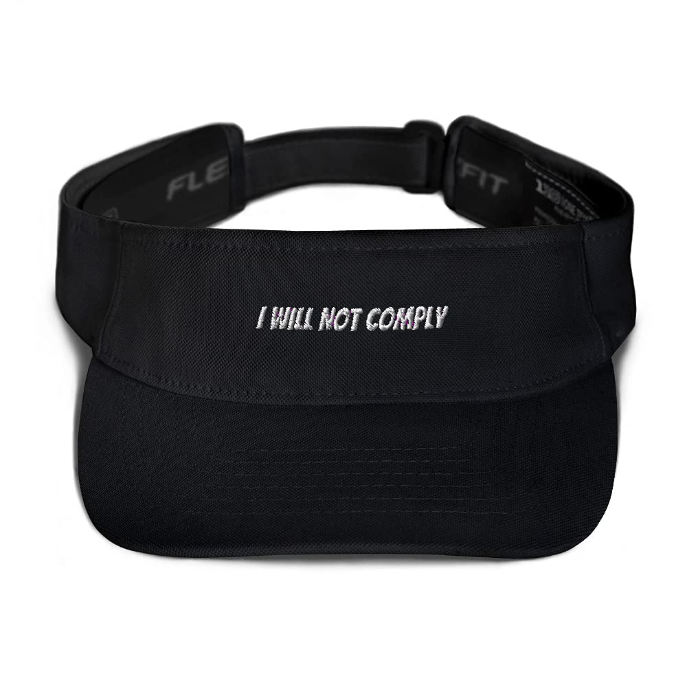 I Will Not Comply Hat - Conservative Baseball Cap for Men - Adjustable Golf Visor Hat - Unique Patriotic Design - Perfect for Outdoor Activities, Political Events & Golf Games