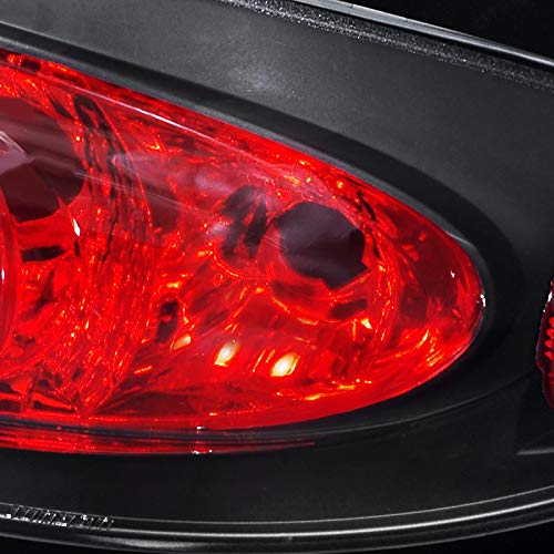 Spec-D Tuning Black LED Tail Lights for 2003-2005 Chevy Cavalier - Smoked Lens Pair (Left & Right) - Enhanced Style & Night Visibility - Perfect for Car Shows & Night Driving