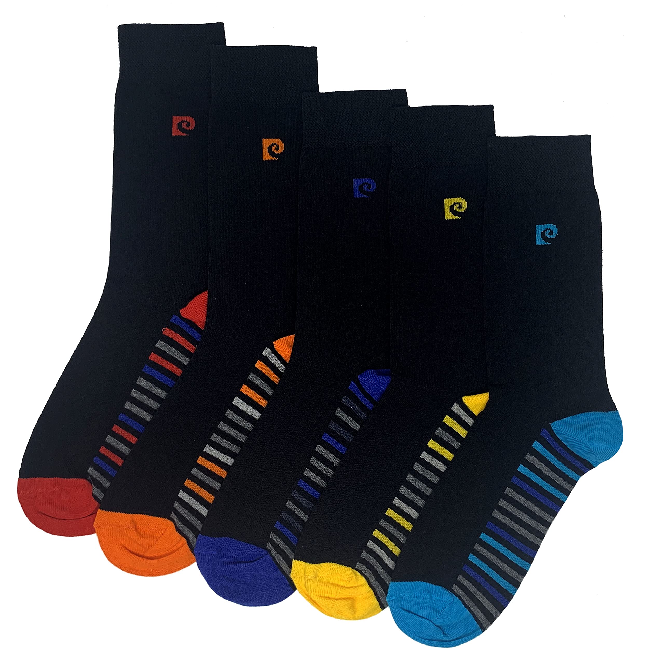 Pierre Cardin Men's Designer Socks - 5 Pairs Pack | UK Size 7-11 | Breathable Work & Everyday Cotton Socks for Men | Eco-Friendly & Comfortable | Perfect for Office, Gym & Casual Wear