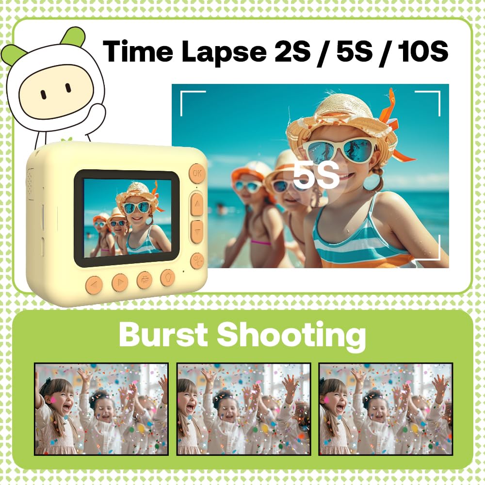 Andoer Kids Instant Print Camera - 1080P HD 2.4