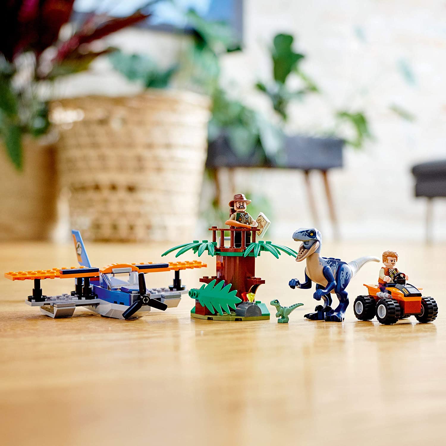 LEGO Jurassic World Velociraptor Biplane Rescue Mission 75942 Building Kit - Dinosaur Toy Set for Kids with Minifigures - Creative Play & Collector's Item for Jurassic Park Fans