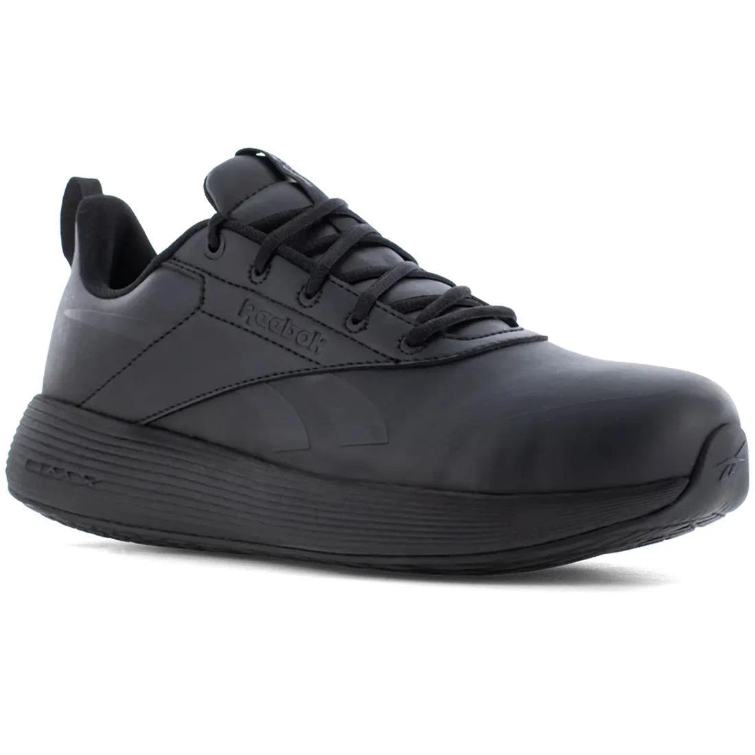 DMXair Comfort+ Composite Toe Athletic Work Shoes for Men - Lightweight Safety Shoes with Cushioning Technology - Ideal for Construction, Warehouse & Industrial Work (Black)