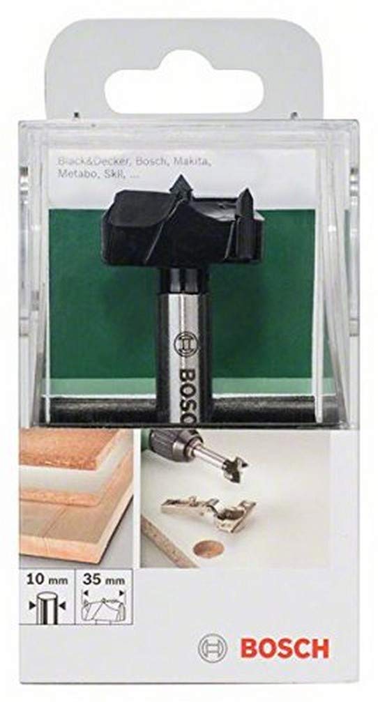 Bosch 2609255283 35mm Tungsten Carbide Tipped Hinge-Boring Bit - Perfect for Cabinet Door Installation and Furniture Hinge Drilling