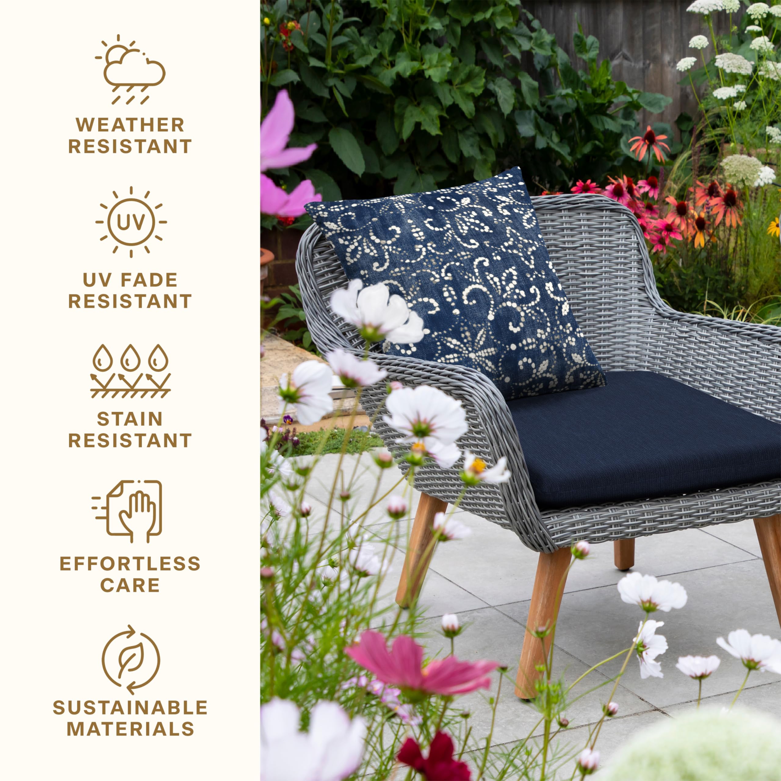 Premium Honeycomb Outdoor Universal Seat Cushion Set - 18
