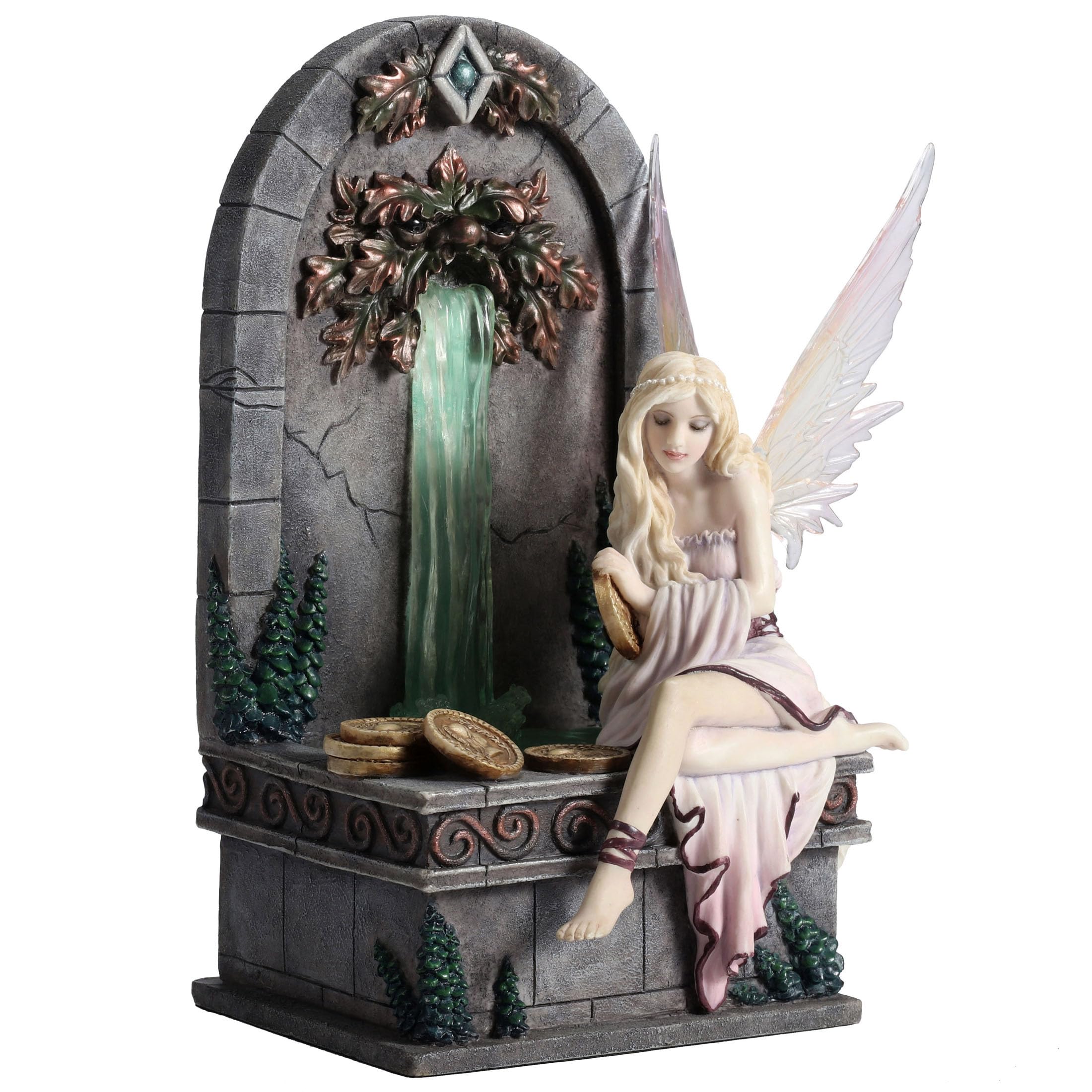 Veronese Design Fairy Wishing Well LED Fountain Sculpture - Selina Fenech Inspired Home Decor for Garden, Yard & Indoor Display | Magical Gift for Fantasy Lovers