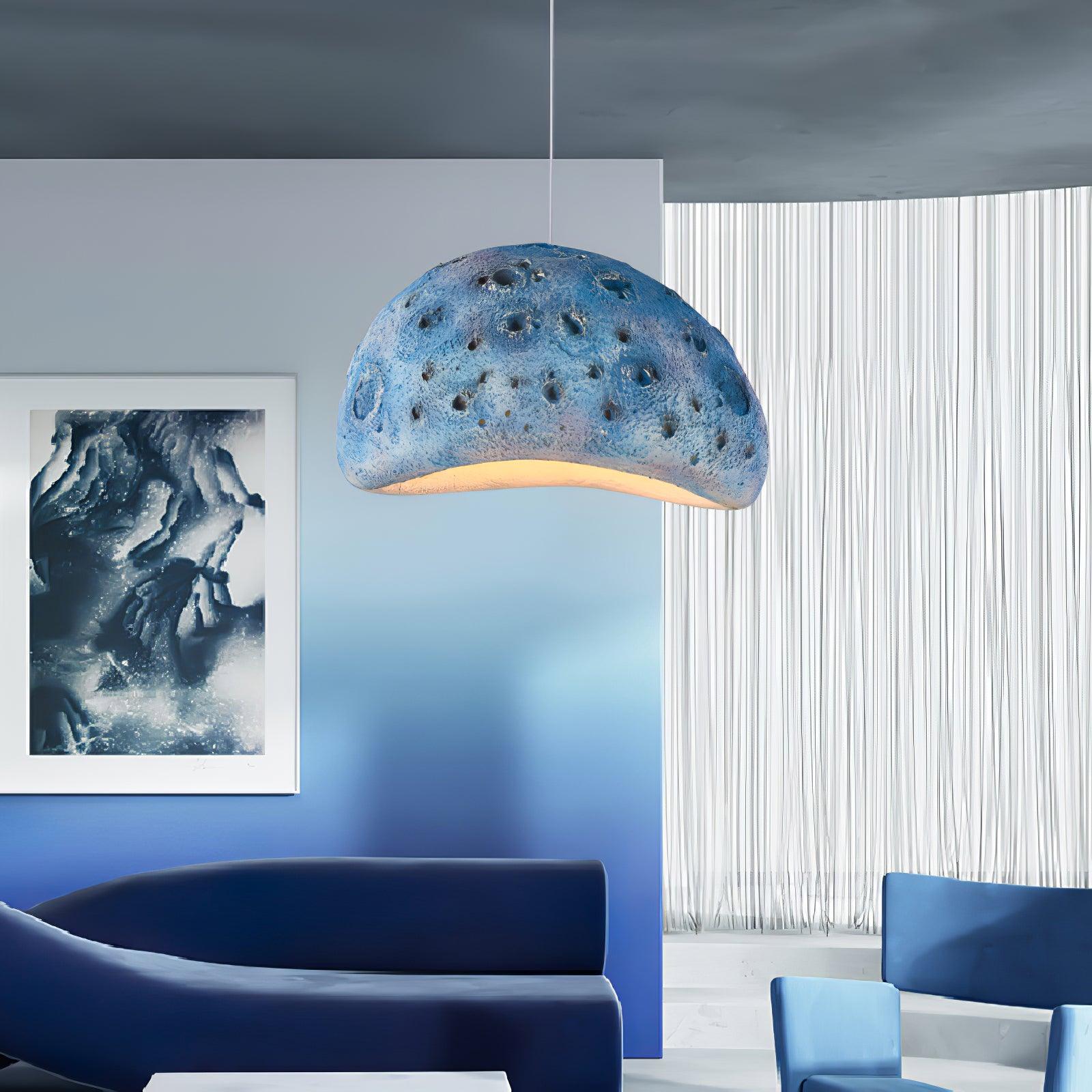 Meteorite Crater Pendant Light Fixture - Modern Industrial Ceiling Lamp for Living Room, Bedroom & Dining Room Decor