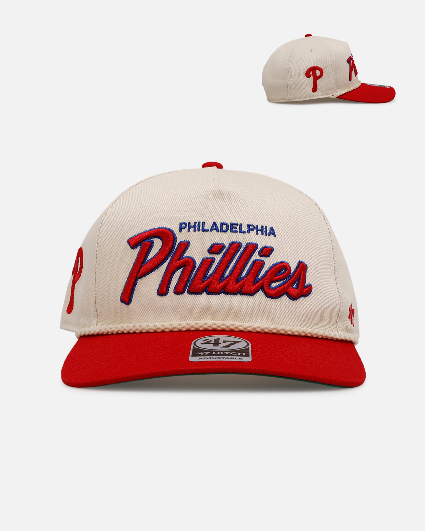 47 Brand Philadelphia Phillies MLB Opening Day Script Hitch Snapback Hat - Adjustable Baseball Cap for Men & Women - Perfect for Games, Sports & Casual Wear