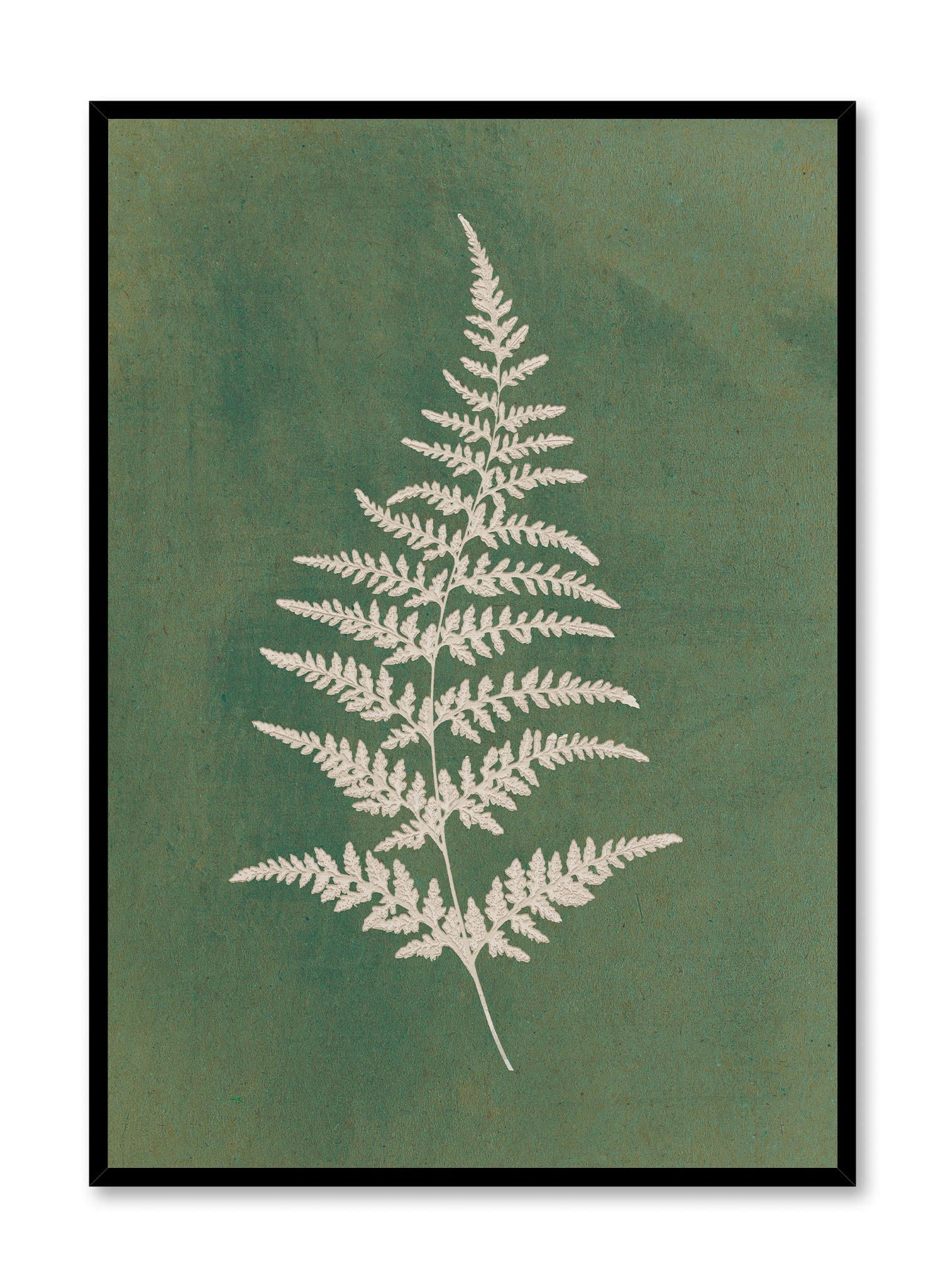 Papercut Wood Fern Wall Art - Handmade Botanical Poster for Home & Office Decor | Perfect for Living Room, Bedroom, and Workspace