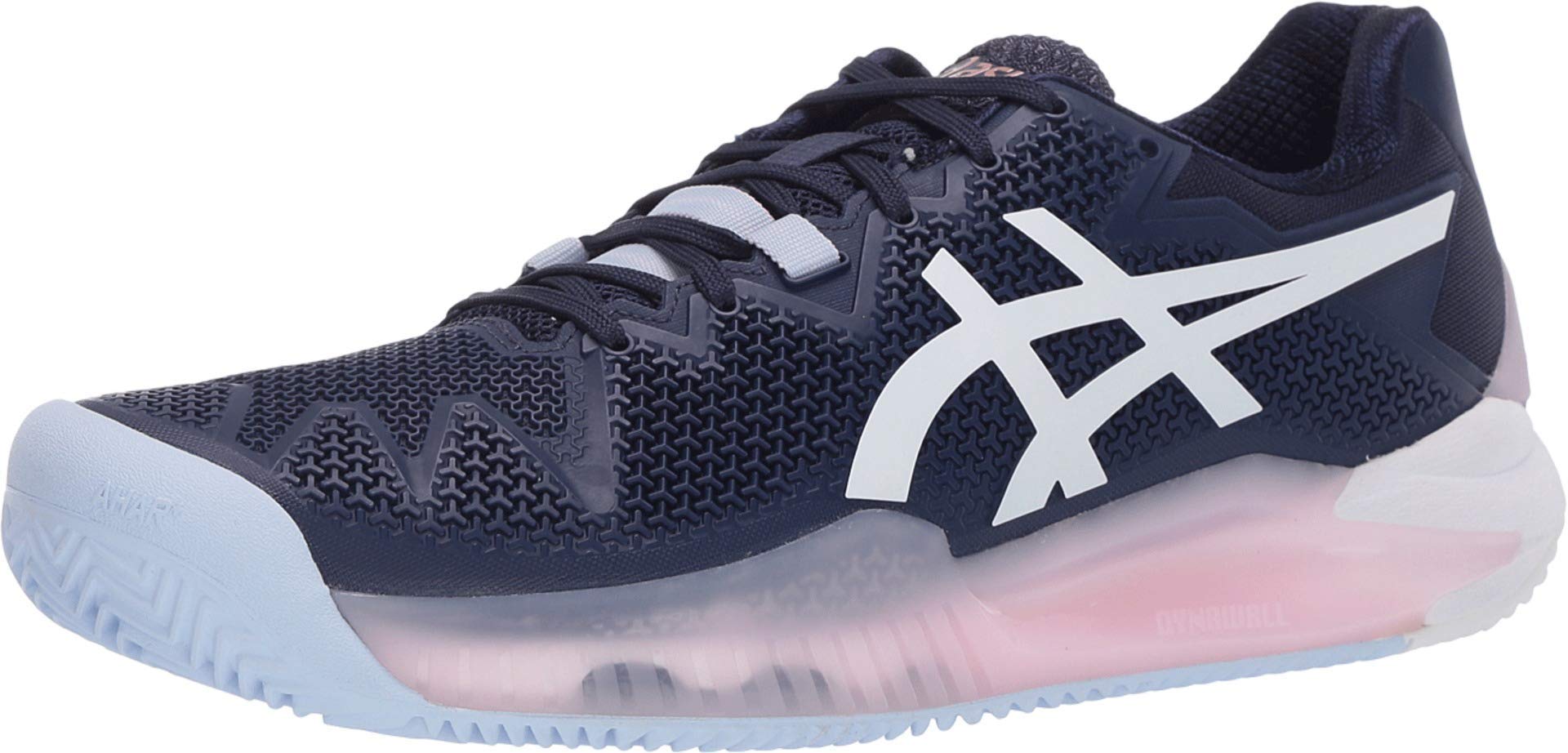 ASICS Women's Gel-Resolution 8 Clay Court Tennis Shoes - Lightweight Stability for Competitive Play on Clay Courts