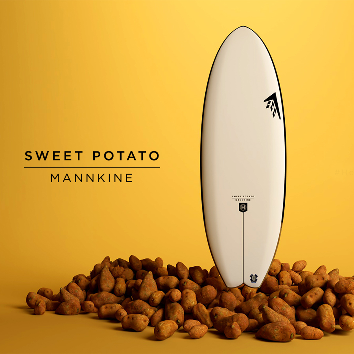 Firewire Sweet Potato 6'2 Surfboard with Black Futures Fins - High Performance Surfboard for Small to Medium Waves | Perfect for Beach, Reef, and Point Breaks