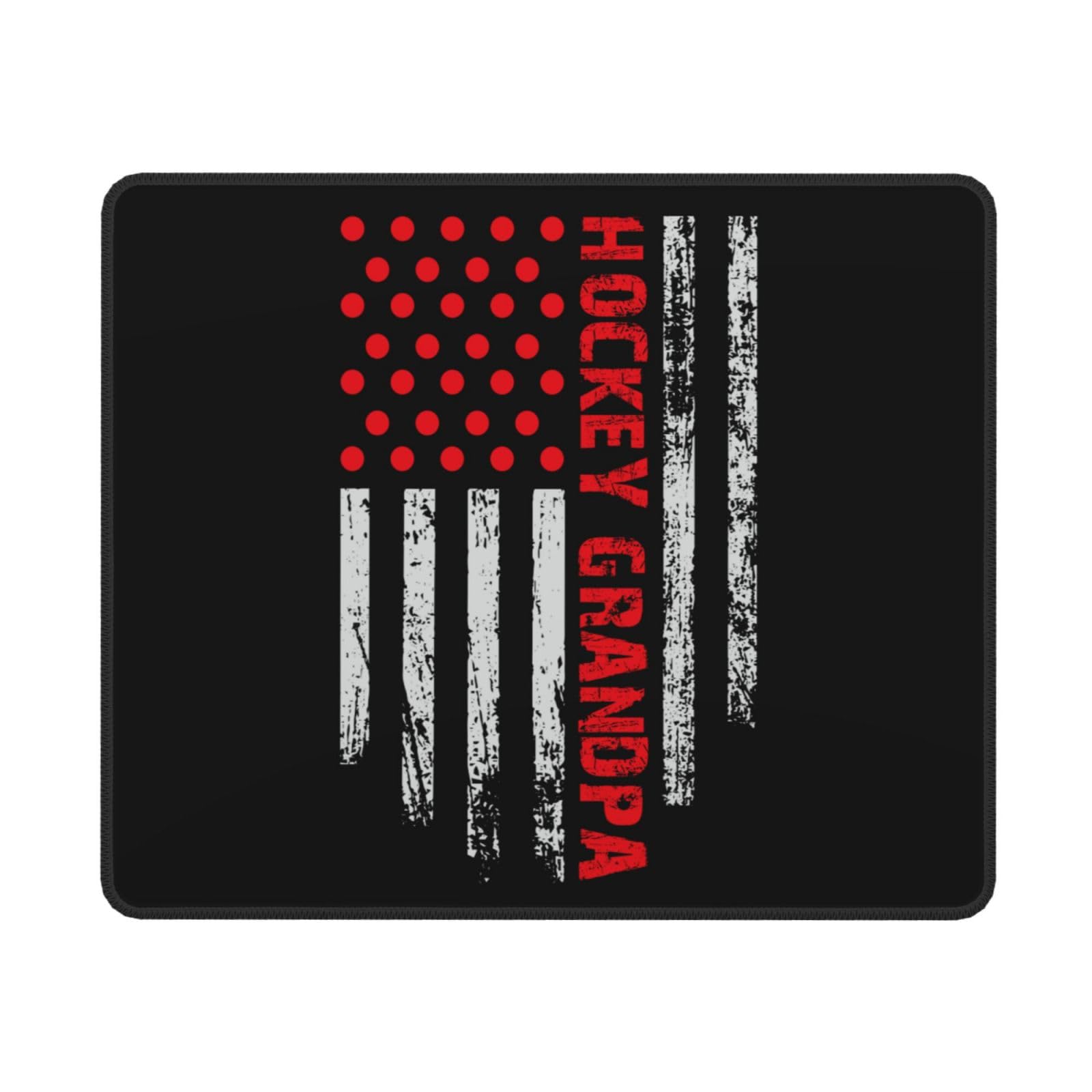 SIYTUAU Hockey Grandpa USA Flag Mouse Pad - Waterproof, Non-Slip Rubber Gaming Mousepad (10x12 inches) for Laptop, Office & PC Use - Perfect for Work, Gaming & Patriotic Decor