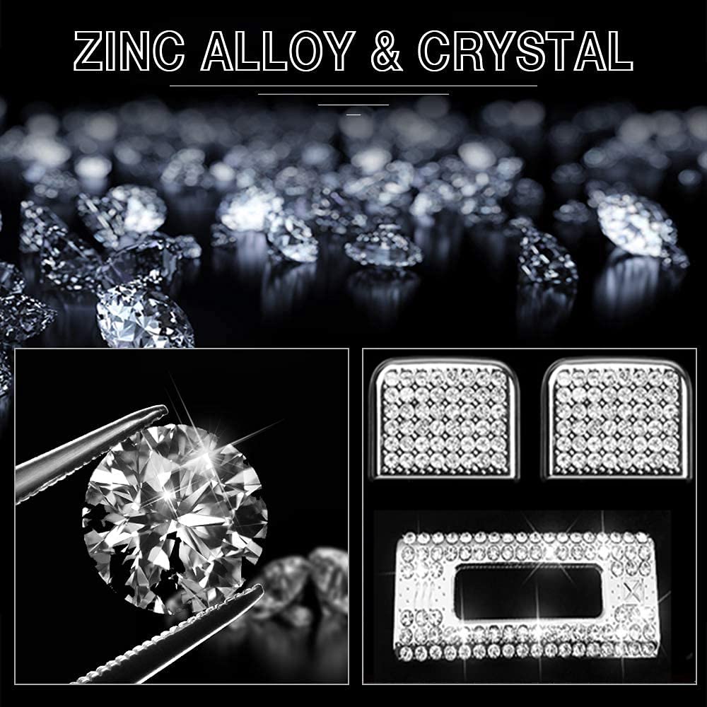 Sparkling Rhinestone Gear Shift Knob Cover & Exhaust Port Switch Pull Sheet for 2018-2021 Honda Accord 10th Gen - Stylish Car Interior Accessories for Women, Gift Ideas & Night Driving Enhancement