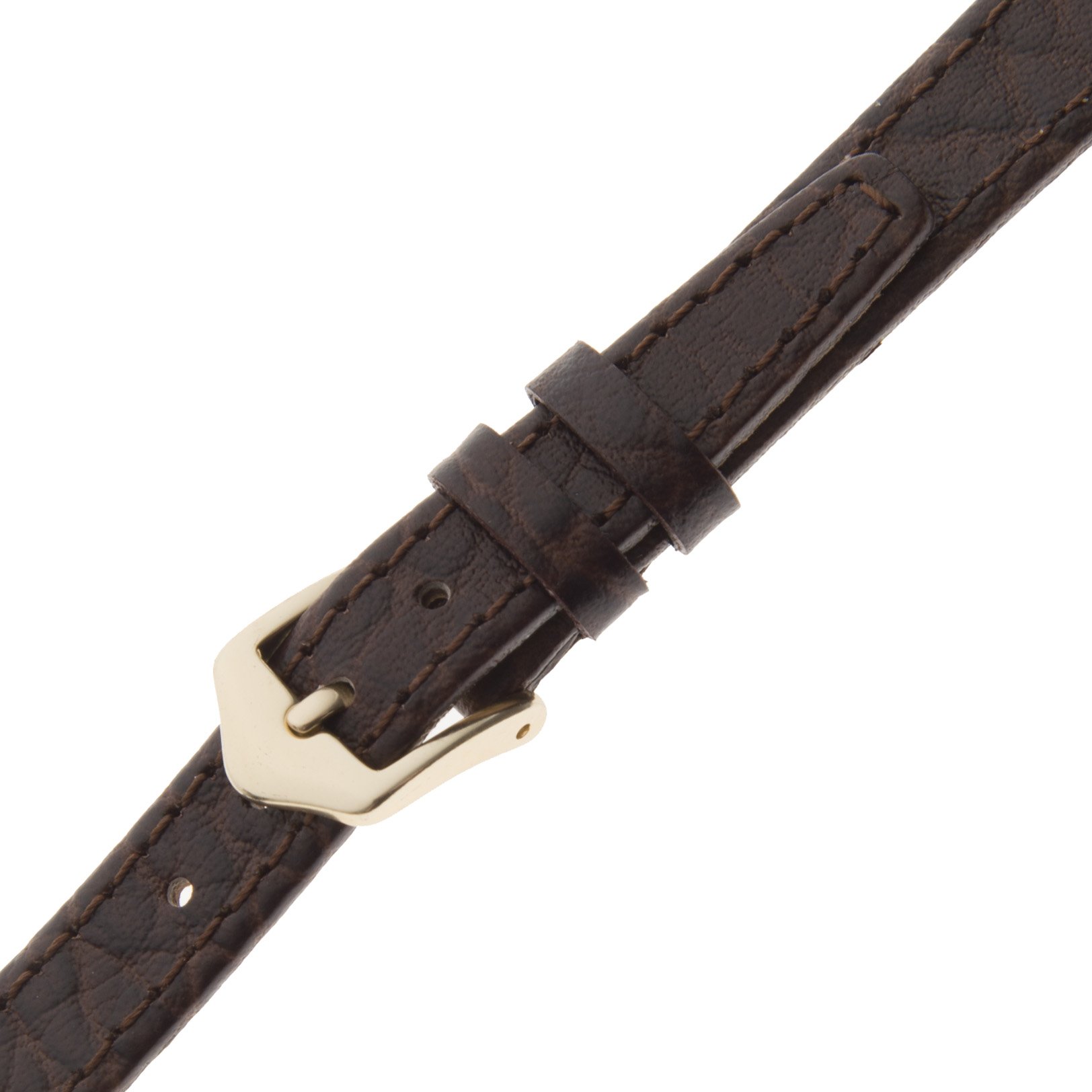 Gilden 10-13mm Women's Genuine Distressed Leather Watch Band - Flat Stitched Calfskin Replacement Strap FS52 for Apple Watch & Smartwatches - Perfect for Casual, Office & Everyday Wear