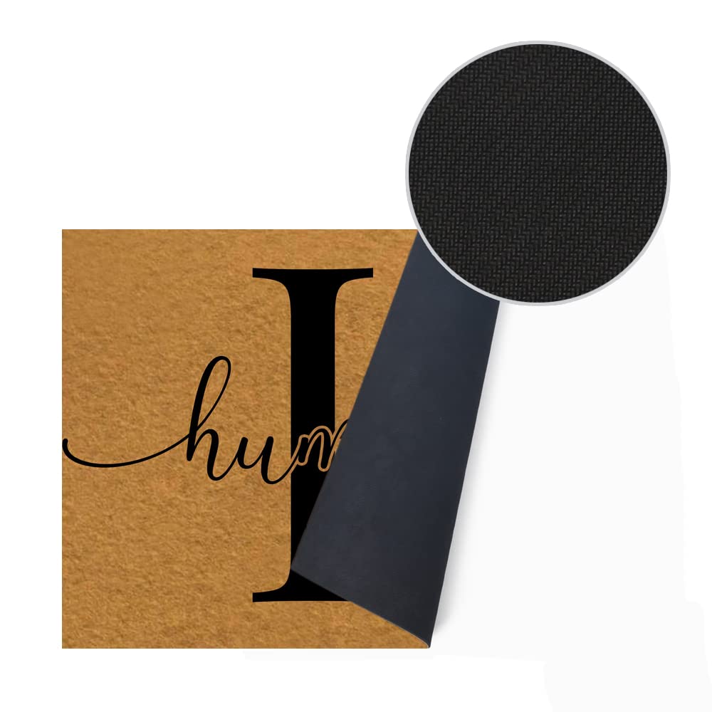 Custom Personalized Initial EST Doormat - Durable Low Profile Non-Slip Welcome Mat for Indoor & Outdoor Use - Perfect for Entryway, Patio, High Traffic Areas - Great Gift Idea for Housewarming & Holidays