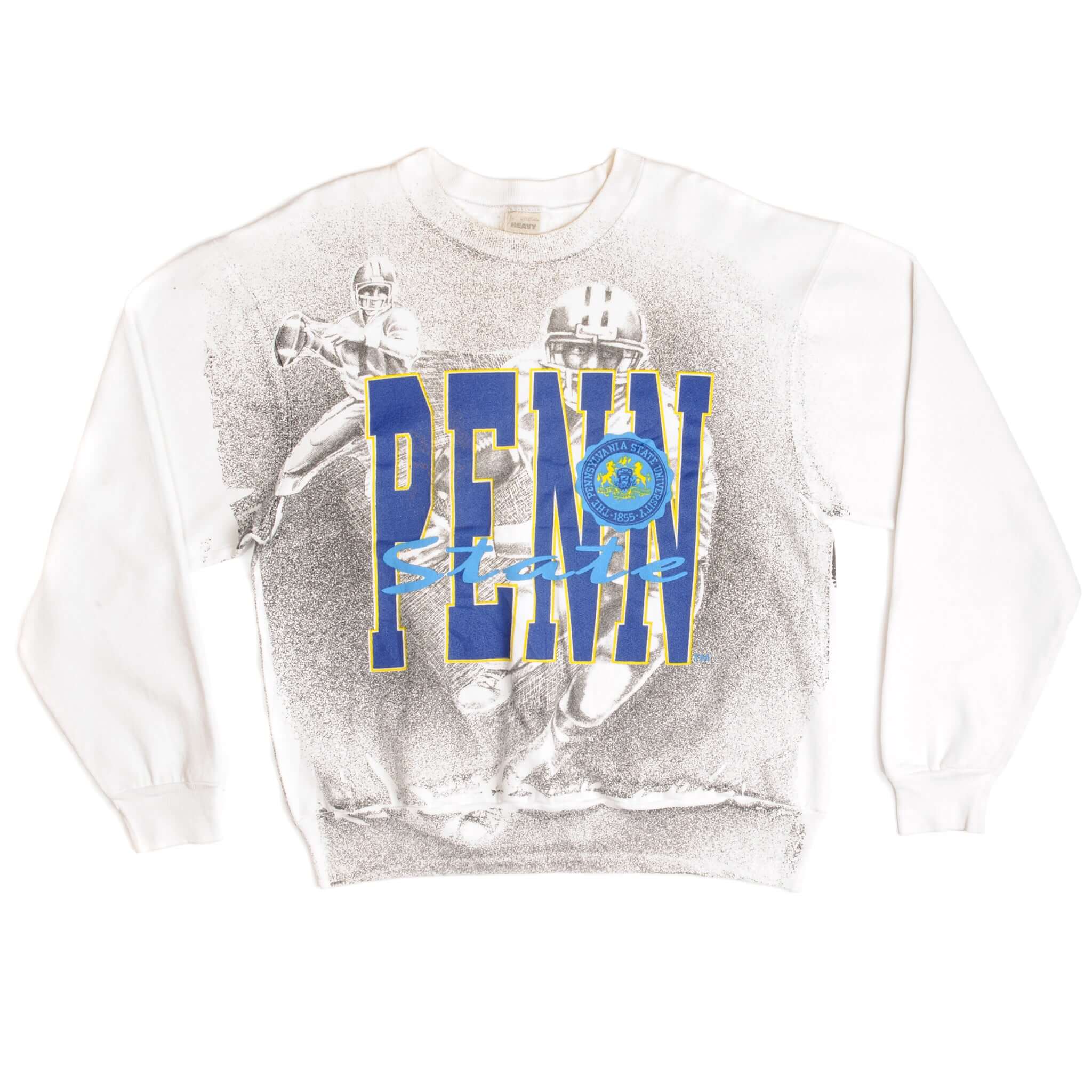 Vintage 1990s Penn State University All Over Print Sweatshirt - Large, Made in USA - Perfect for Game Day, College Reunions & Retro Fashion