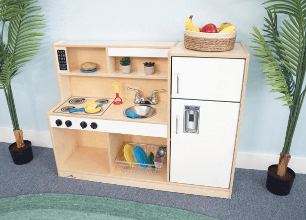 Let's Play Toddler Kitchen Combo Set - White (WB7251) - Pretend Play Toy for Kids, Perfect for Role-Playing & Early Learning at Home