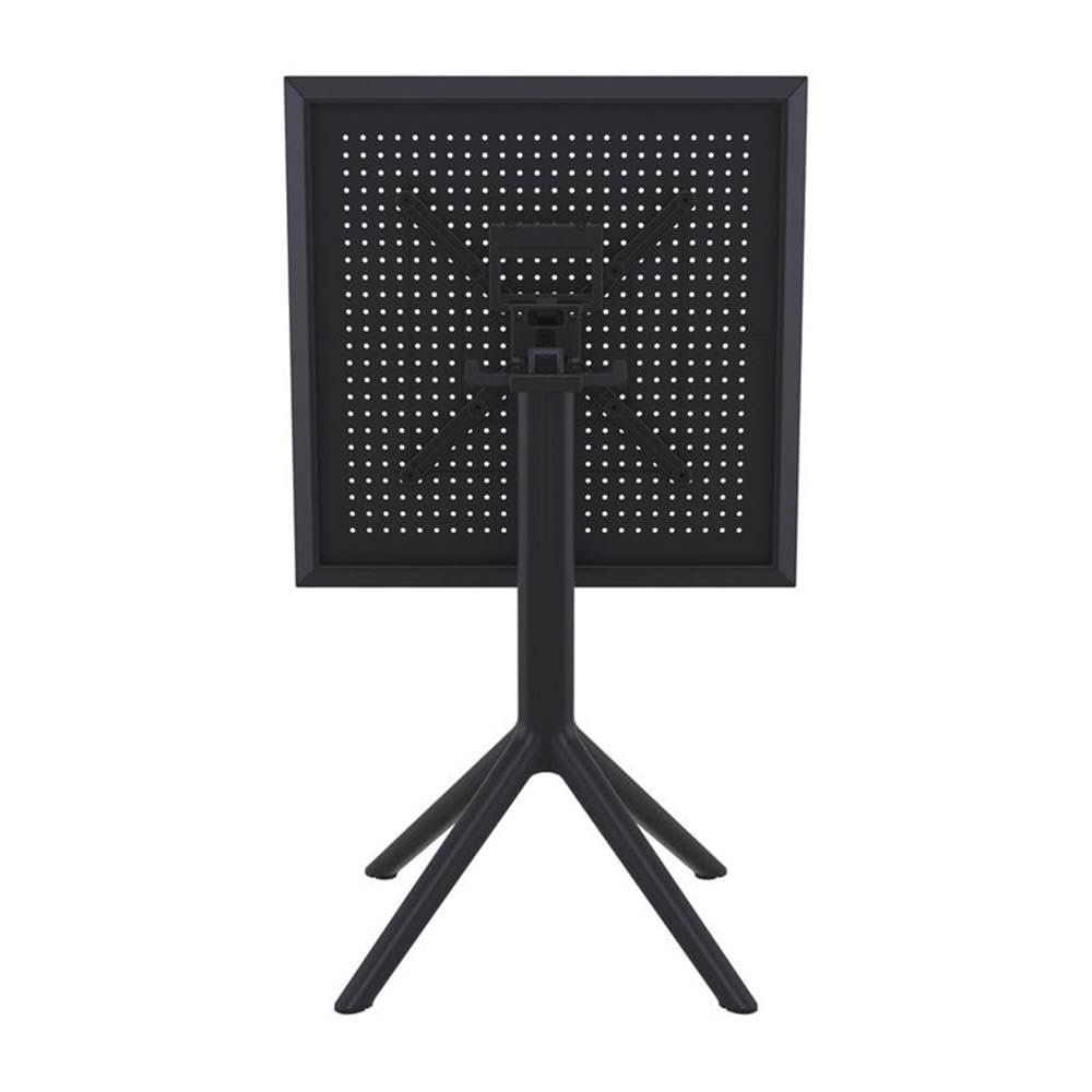 Compamia Sky 24 Inch Square Folding Table - Black Finish | Portable & Space-Saving | Perfect for Picnics, Camping, Parties & Indoor Use