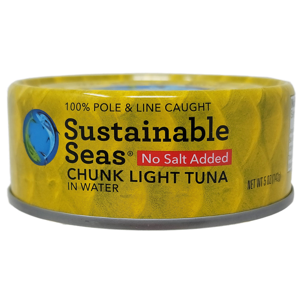 Sustainable Seas No Salt Added Chunk Light Tuna - 5oz Can | Wild Caught, Mercury Tested, Keto & Paleo Friendly | Perfect for Salads, Sandwiches & Healthy Meal Prep