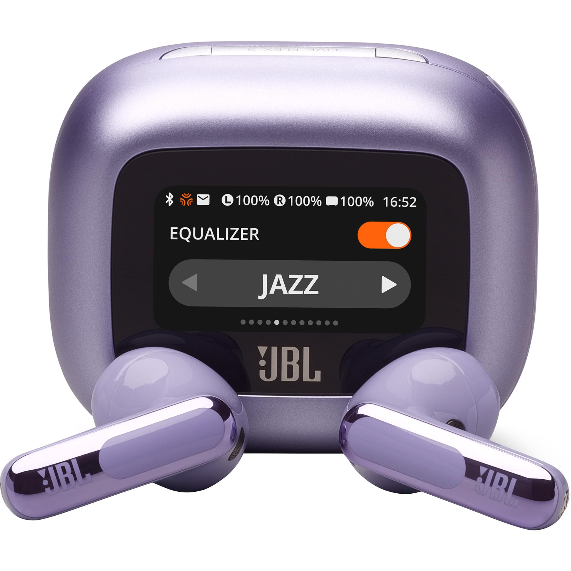 JBL Live Flex 3 Wireless Bluetooth Earbuds - 50H Battery Life, Adaptive Noise Cancelling, Hi-Res Audio, IP54 Waterproof, Open-Back Stick Design (Purple) - Perfect for Gym, Commuting & Travel