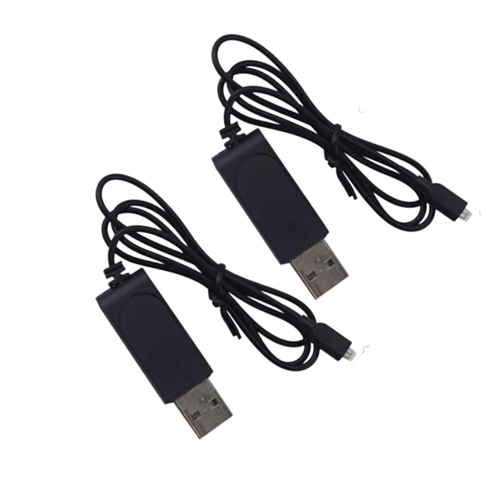 Vaveren 2Pcs 3.7V USB Rechargeable Battery Charger Cable for RC Helicopter Drone Quadcopter - Perfect for Remote Control Toy Charging and DIY Electronics Projects