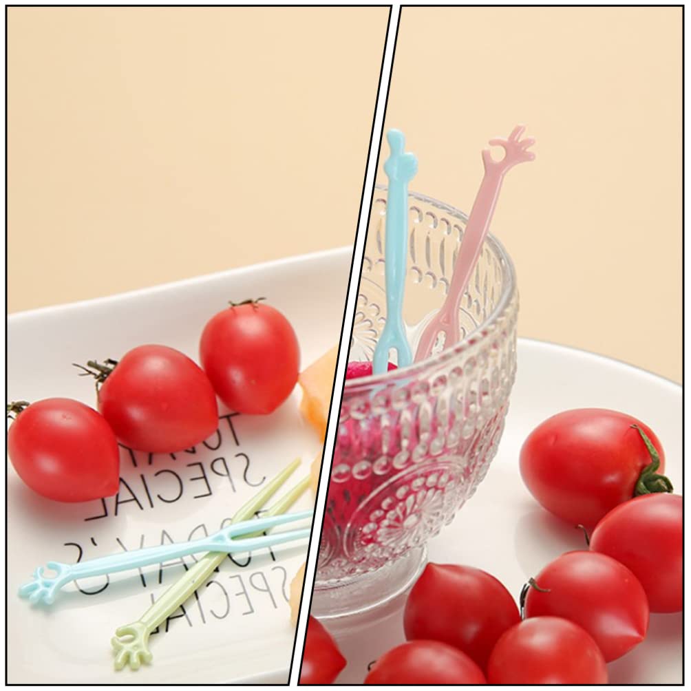 Hemoton 150-Piece Appetizer Forks Set - Disposable PP Plastic Fruit Picks, Cupcake Toppers & Buffet Decorations | Perfect for Parties, Weddings, Desserts & Fruit Platters
