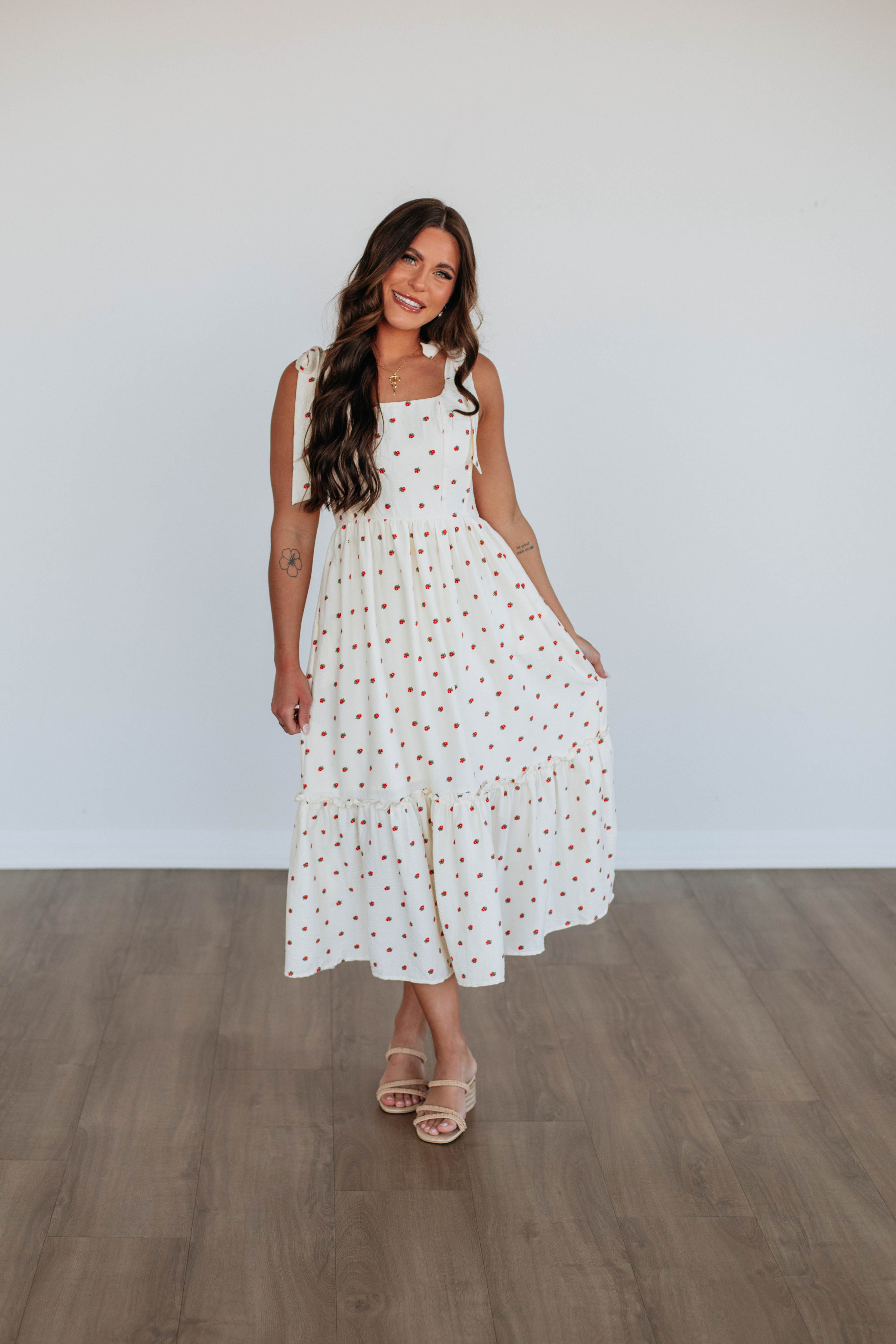 Bridget Midi Dress for Women - Flowy A-Line Summer Dress with Pockets | Perfect for Beach Vacations, Date Nights & Office Wear