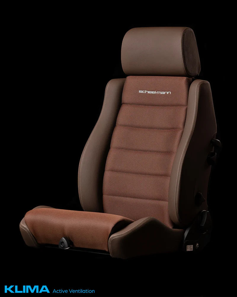 Brown Microweave Cloth with Leatherette Bolsters