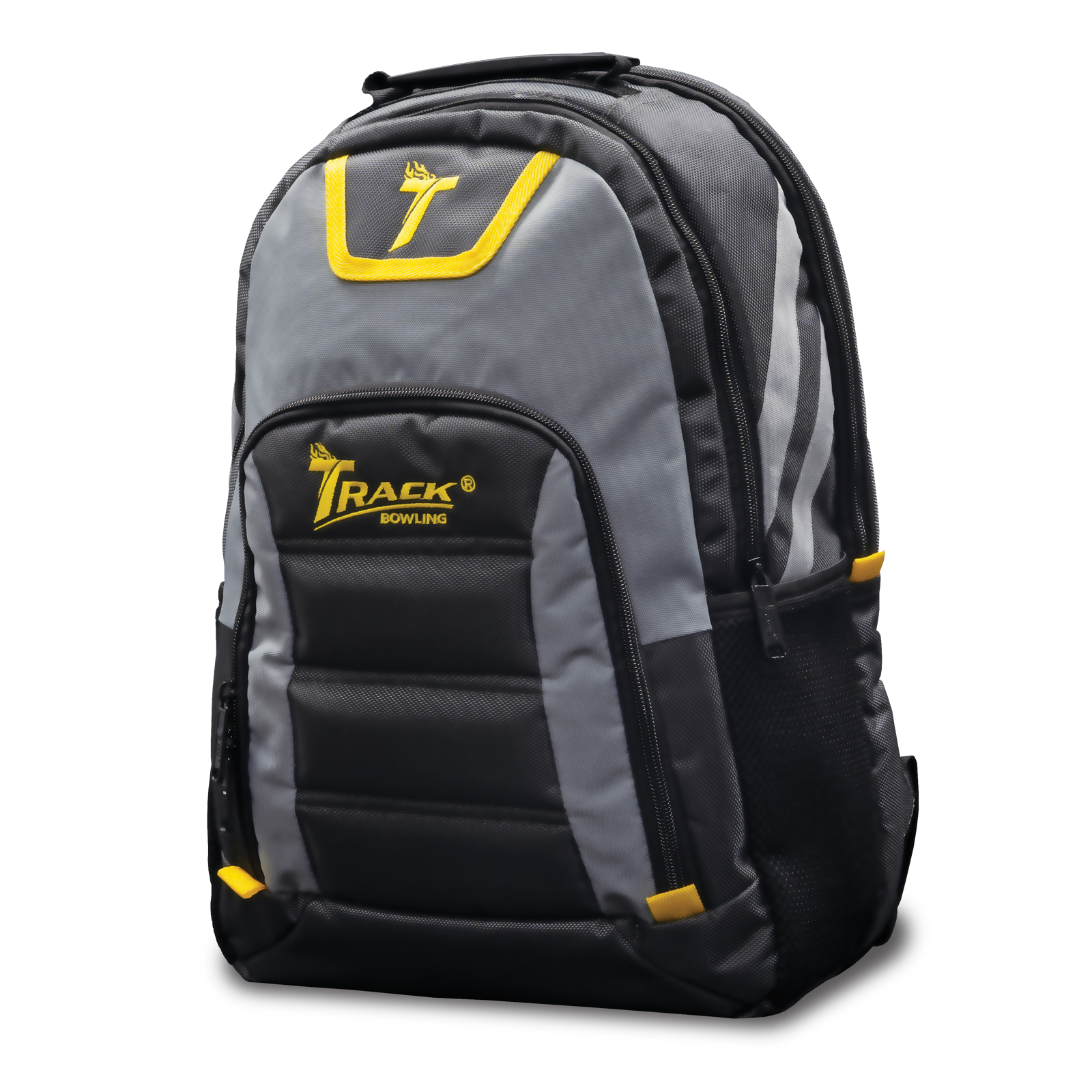 Track Select Backpack - Lightweight Durable Laptop Backpack for Men & Women, Water-Resistant Gray/Yellow Design - Perfect for Work, School, Travel & Outdoor Adventures
