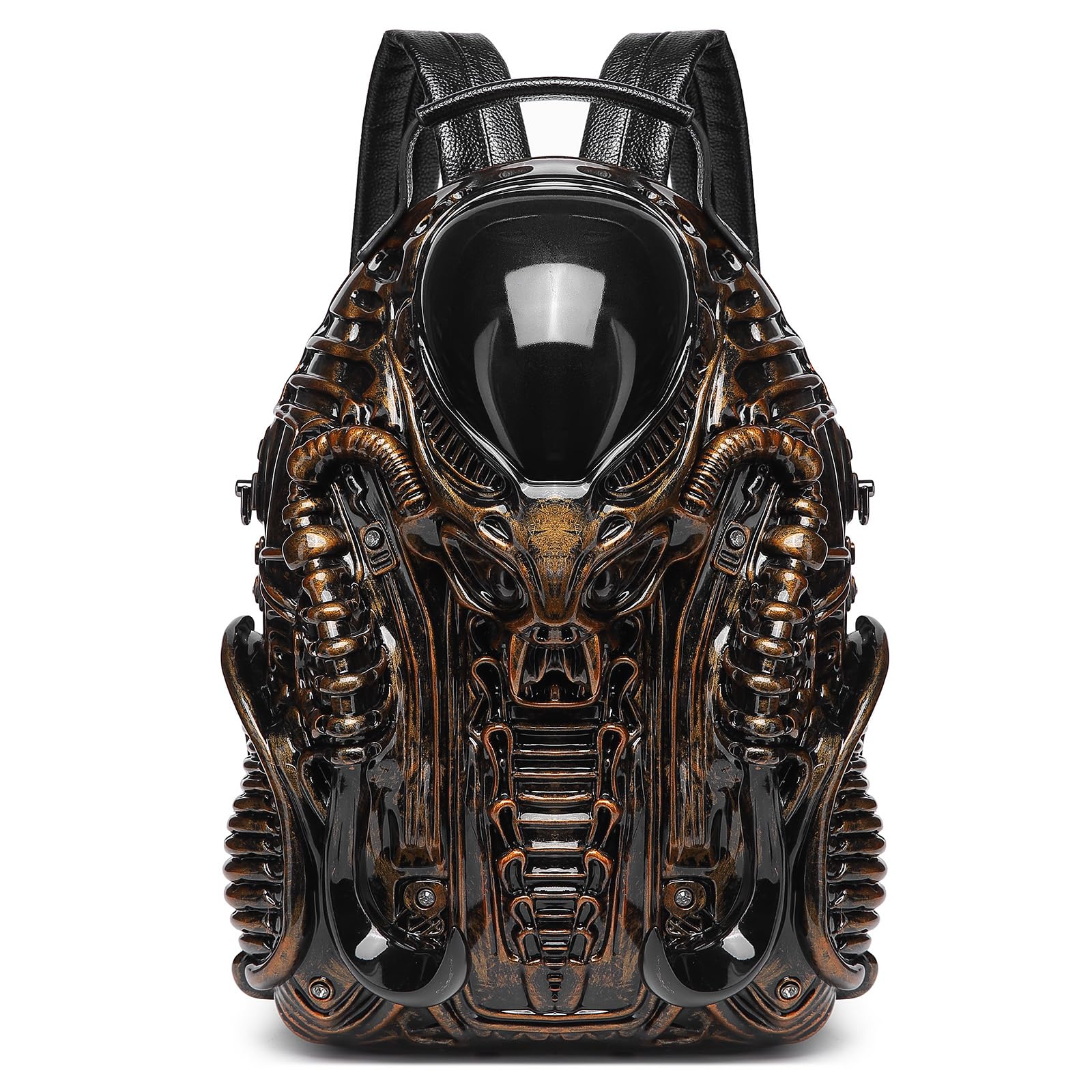 3D Xenomorph Alien Backpack for Men & Women - Y2K Punk Cool Predalien Handbag, Unique PVC Novelty Purse for Cosplay, Halloween, Gaming & Sci-Fi Fans