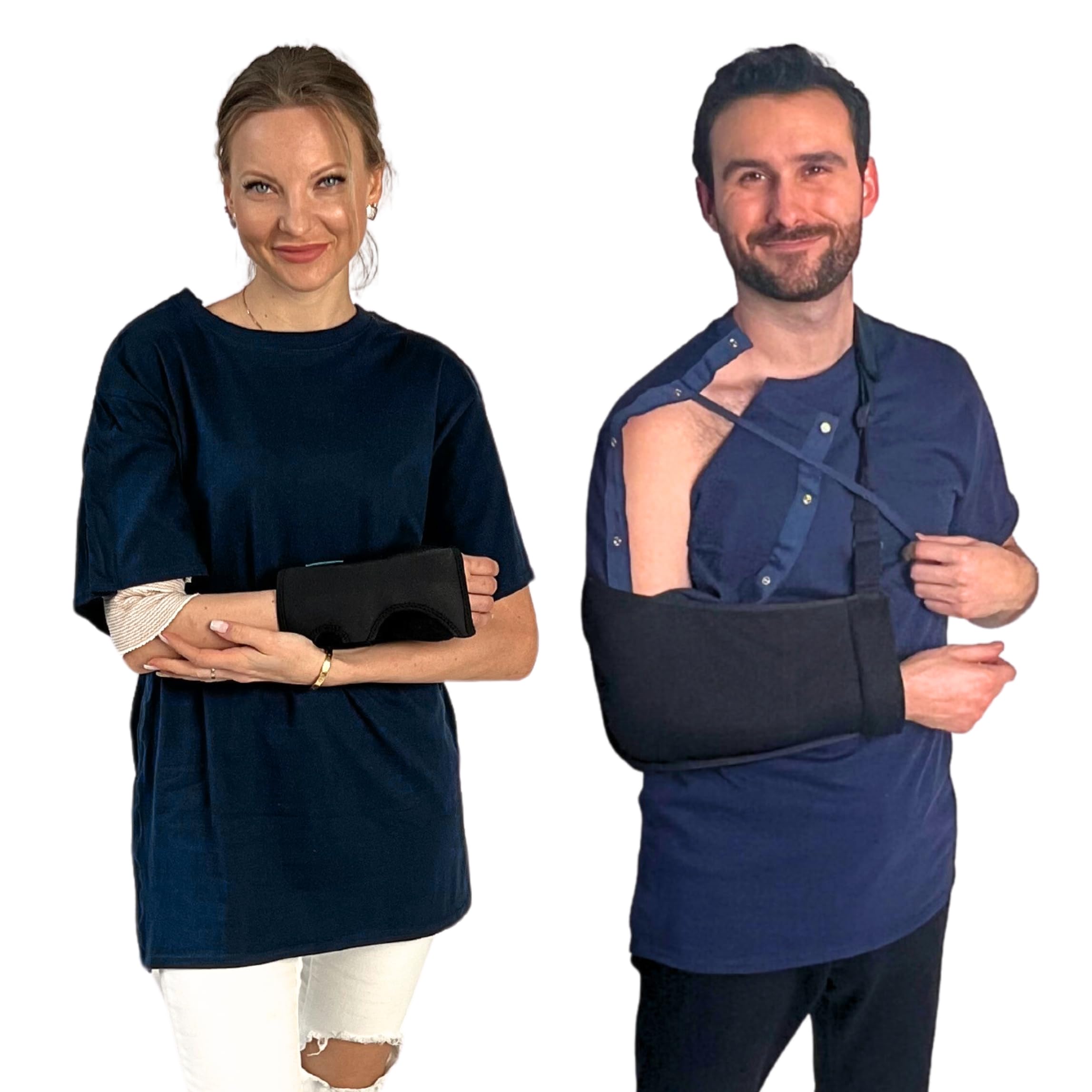 Unisex Post-Surgery Shoulder Recovery Shirt with Hidden Snaps - Ideal for Shoulder Surgery, Physical Therapy & Comfortable Healing