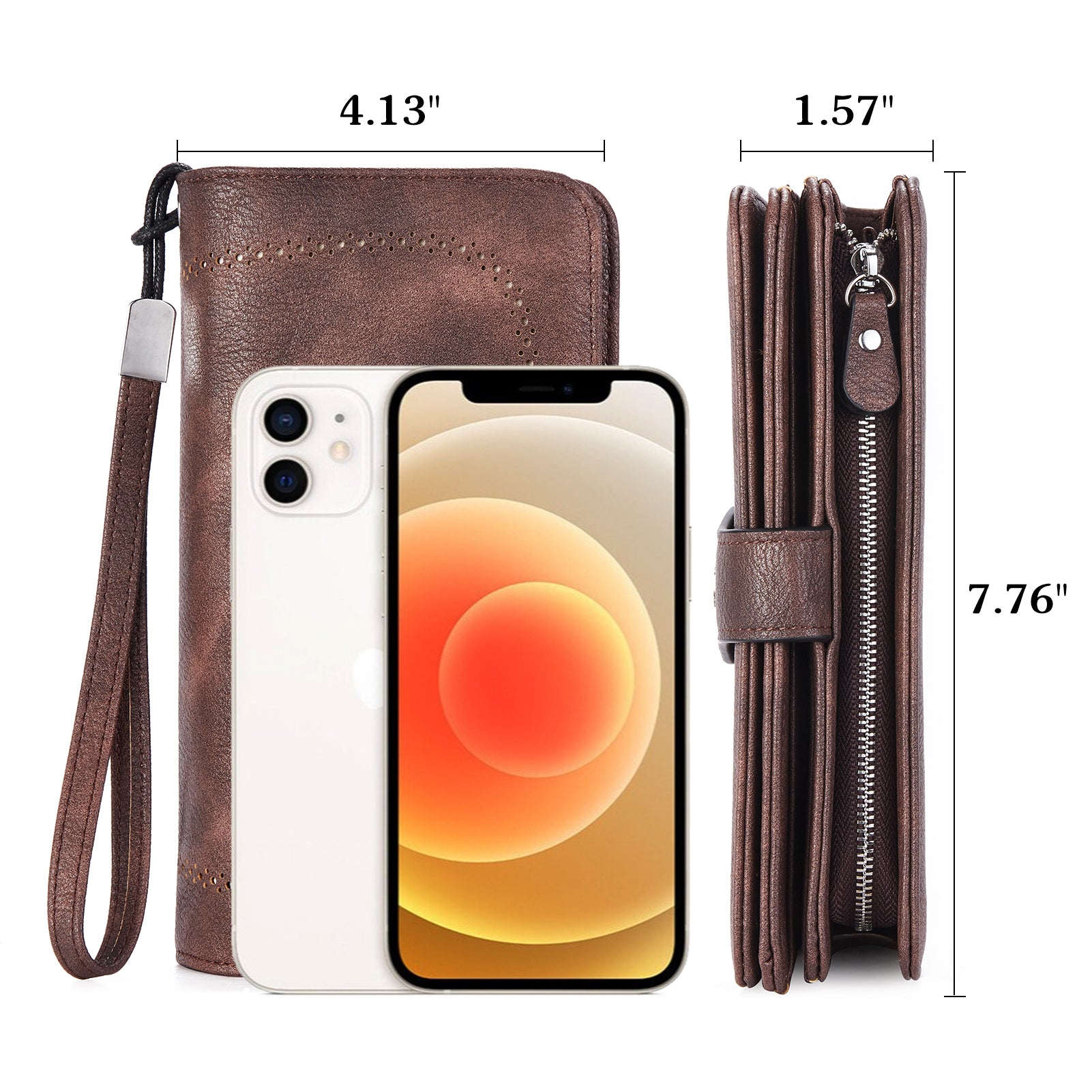 BOSTANTEN Women's Genuine Leather Wallet - Large Capacity RFID Blocking Wristlet Clutch Purse with Credit Card Slots | Perfect for Everyday Use, Travel & Business