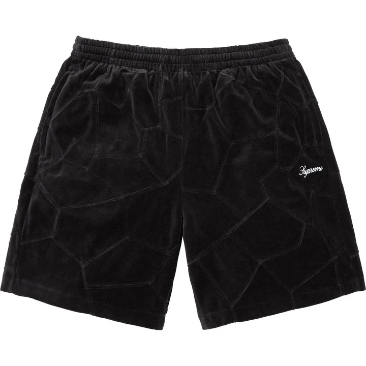 SUPREME Dazzle Patchwork Velour Shorts for Women - Trendy High Waist Casual Lounge Shorts | Perfect for Summer, Beach, Gym and Streetwear Fashion