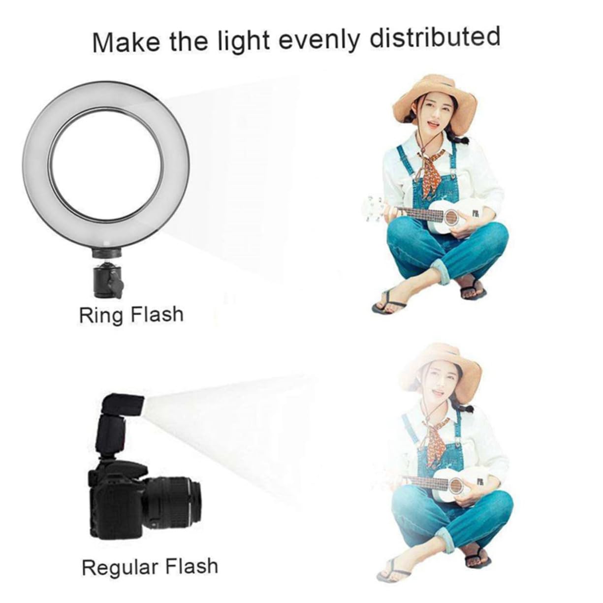 Hemobllo 2-Pack LED Ring Light with Stand, Wireless Selfie Light for Photography, YouTube Videos, Live Streaming & Vlogging - Adjustable Brightness & Color Temperature, Perfect for Makeup, TikTok & Zoom Calls