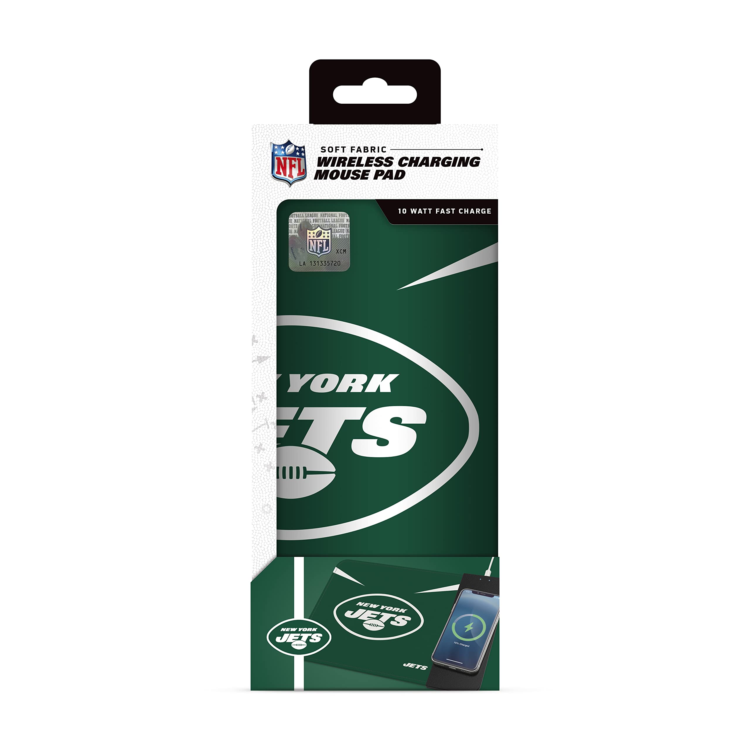 SOAR NFL Team Logo Wireless Charging Mouse Pad with Fast Qi Charging - Perfect for Gaming, Office, and Home Desk Setup