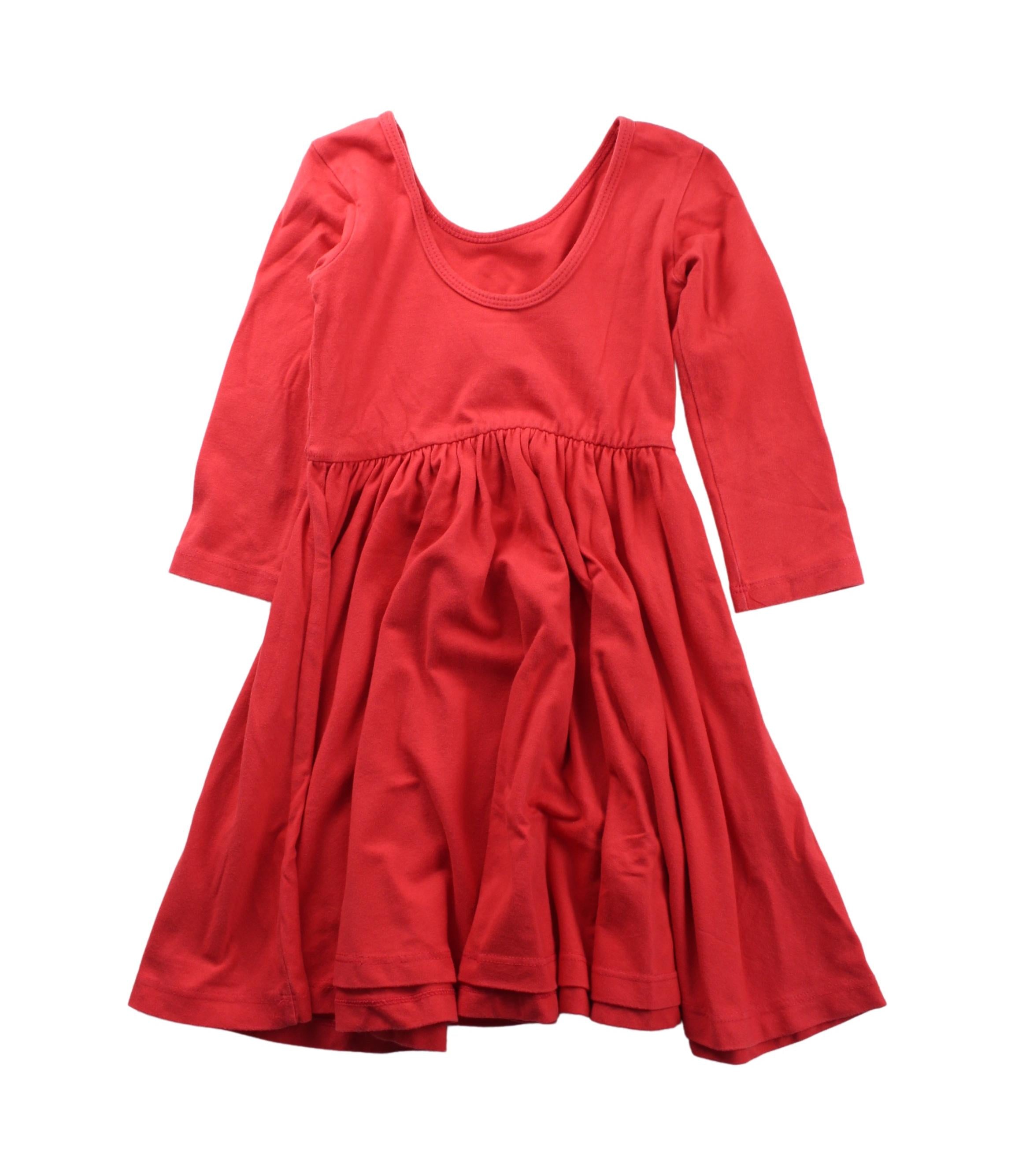 Alice + Ames Long Sleeve Cotton Dress for Girls 4T - Perfect for School, Parties & Special Occasions