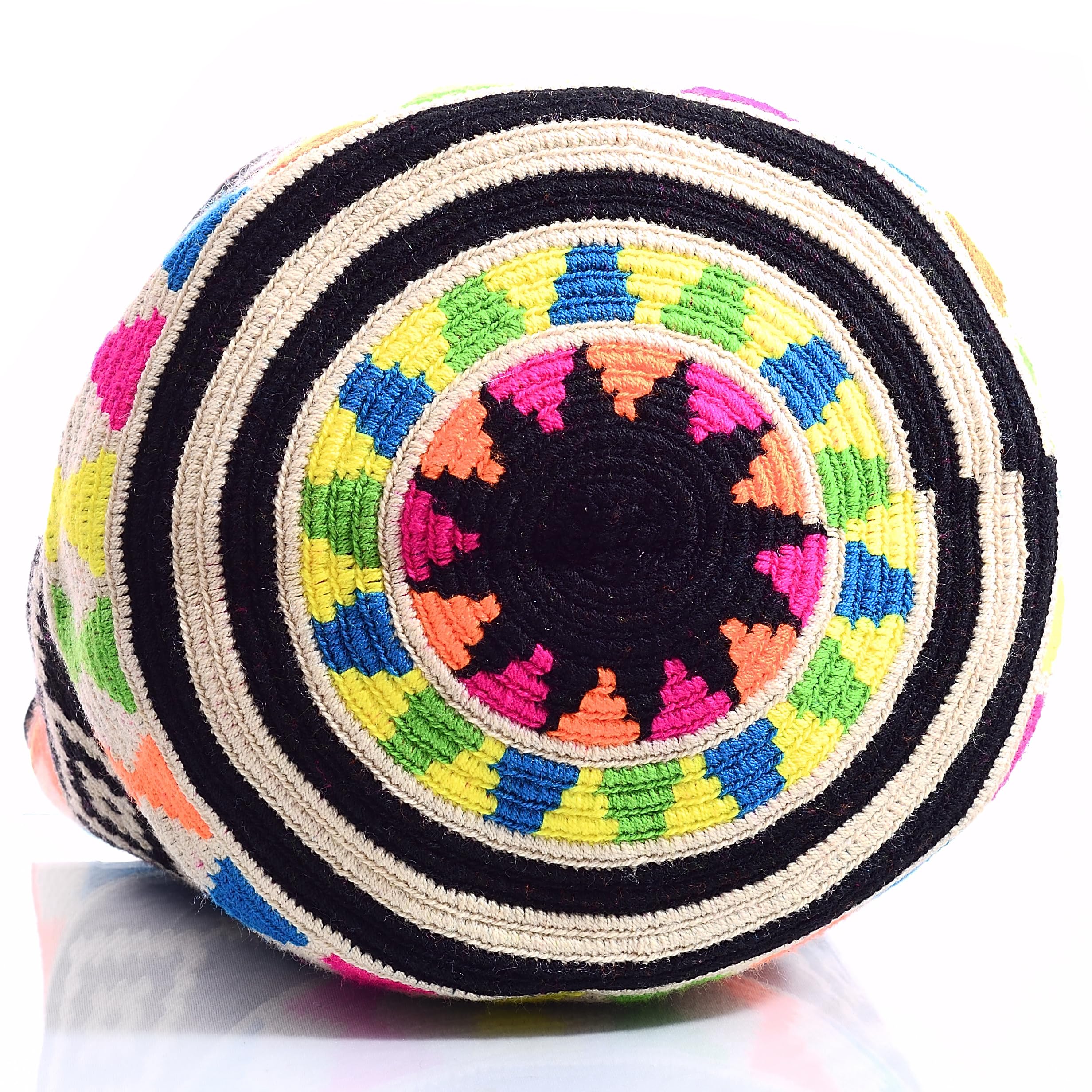 Authentic WYOU Designer Wayuu Crochet Bag - Large Handmade Tote for Women, Boho Beach Bag, Perfect for Travel, Shopping & Everyday Use