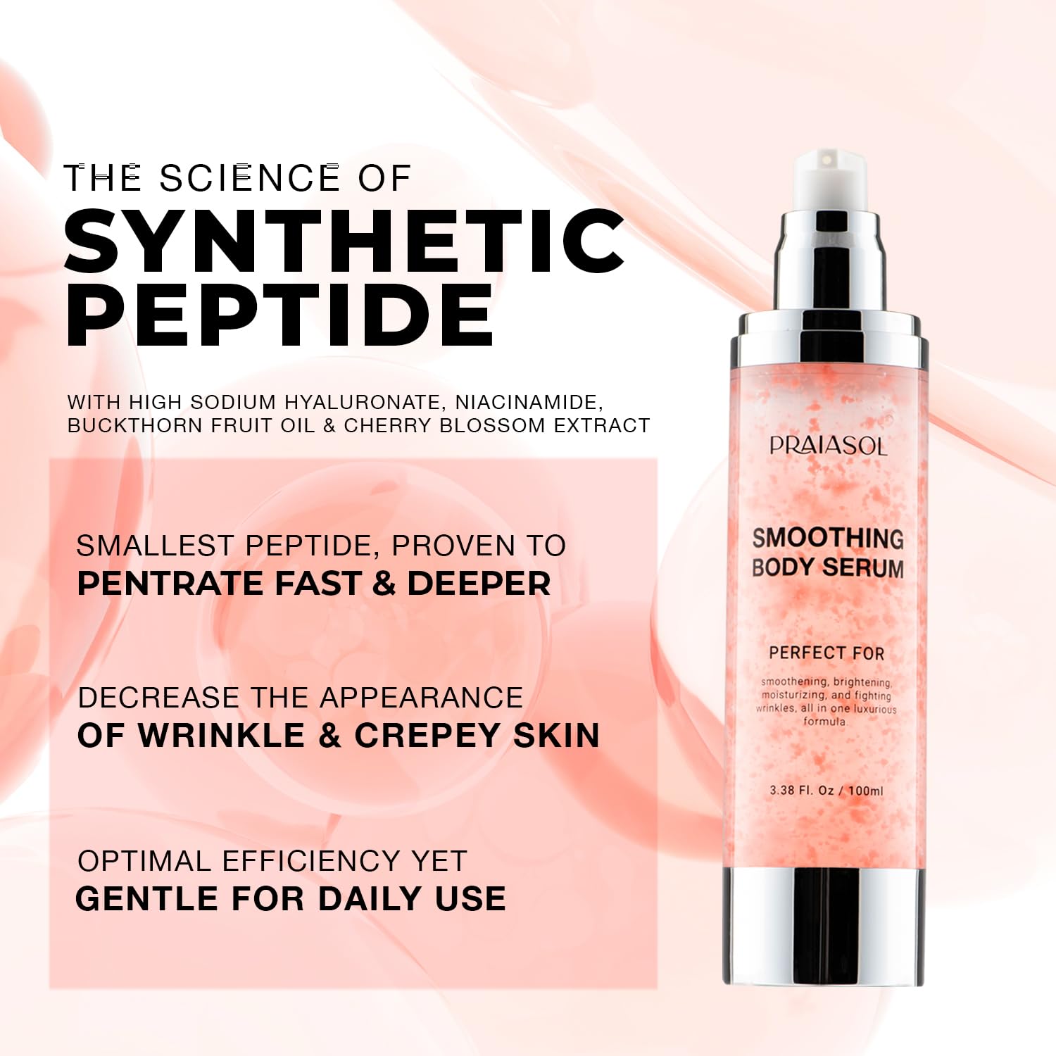 **Glossy Smoothing Anti-Aging Body Serum for Wrinkles – Hydrating, Nourishing & Firming Formula with Natural Ingredients – 100ml/3.38 Fl Oz – Fast Absorption for Silky Smooth Skin – Perfect for Nighttime Skincare & Daily Moisturizing Routine**