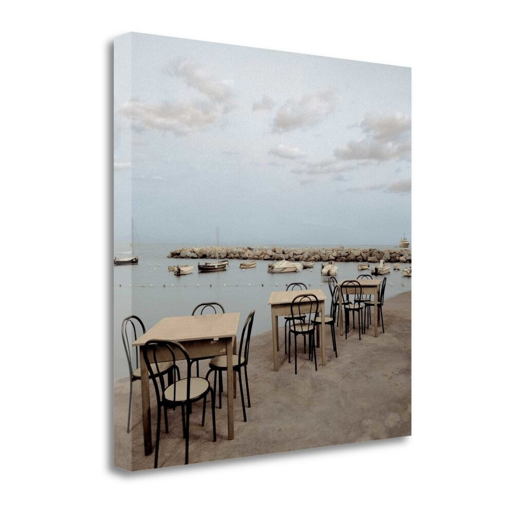 Atrani Caffe 3 by Alan Blaustein - Premium Giclee Art Print on Gallery Wrapped Canvas, Ready to Hang Wall Decor for Living Room, Bedroom or Office