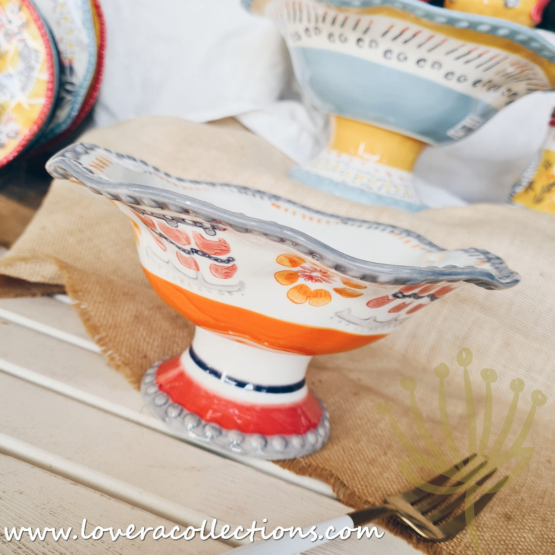 Afrocentric Orange Dinnerware Set - Elegant Ceramic Plates & Bowls for African-Themed Dining - Perfect for Family Dinners, Cultural Events & Restaurant Decor