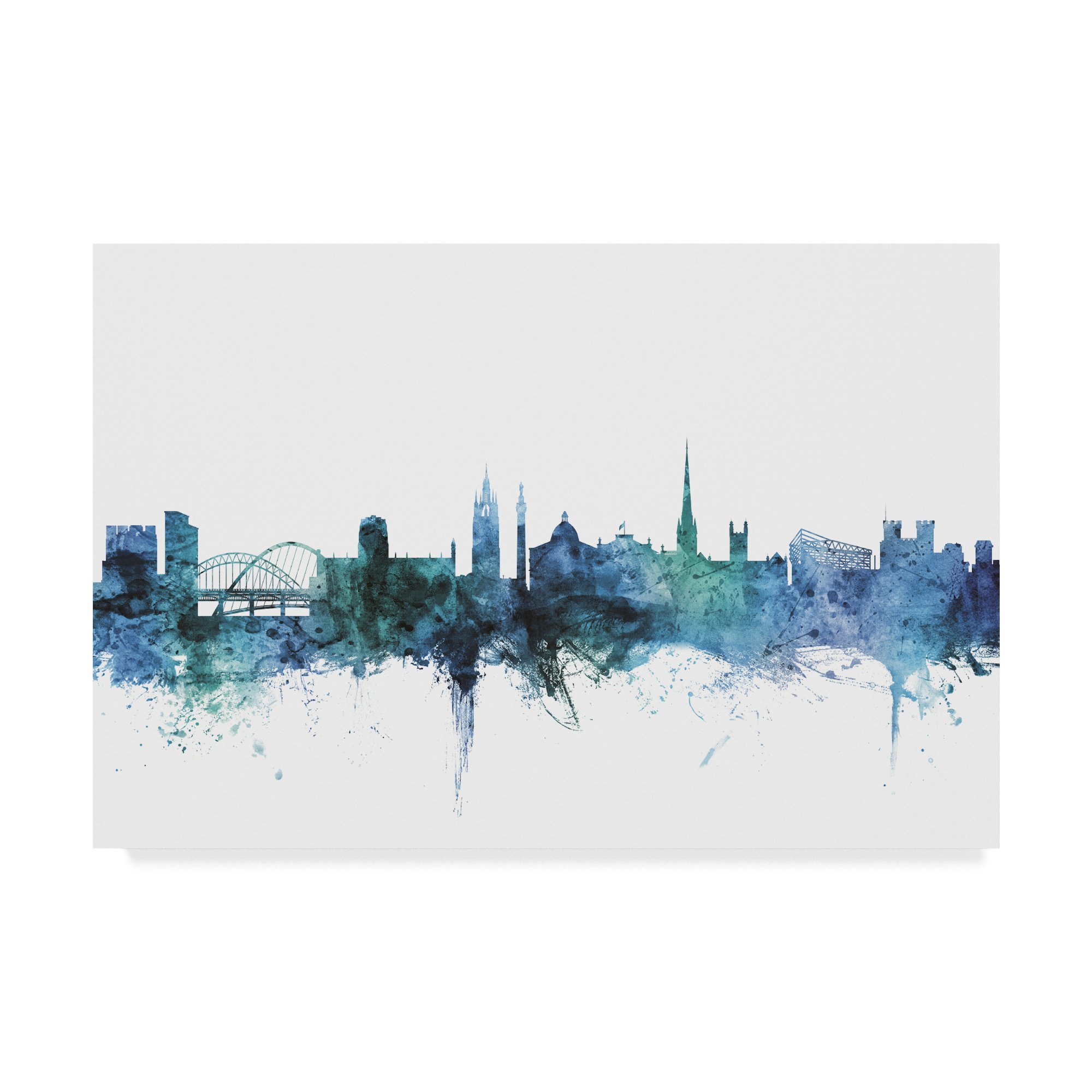 Trademark Fine Art Michael Tompsett Canvas Print - Multicolor Abstract Cityscape Wall Art for Living Room & Office Decor