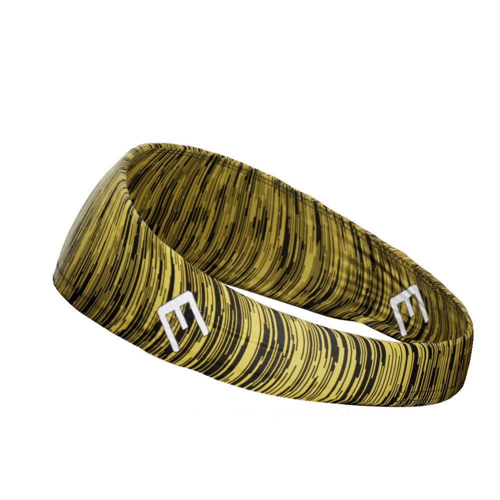 Yellow Static Headband for Women - Non-Slip Hair Accessories for Workouts, Running, Yoga & Sports - Soft & Comfortable Wide Head Wrap