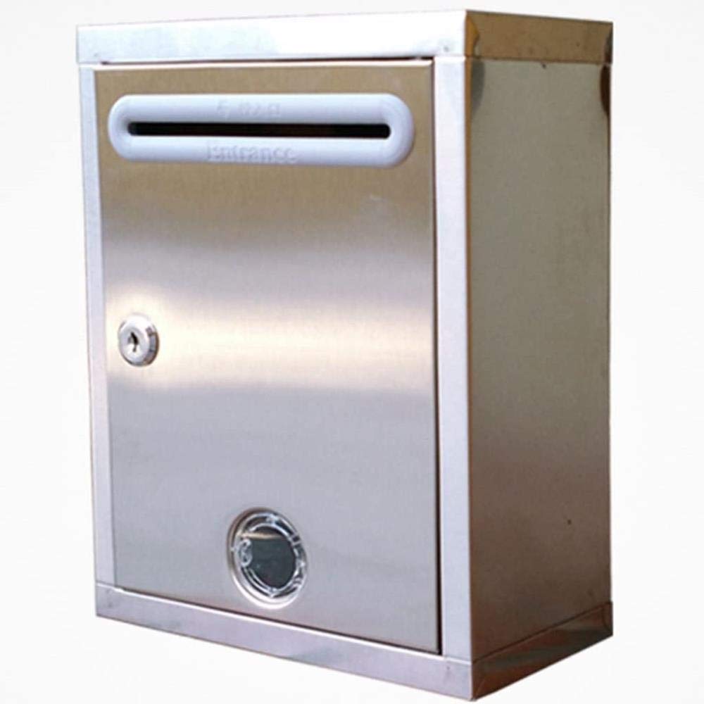 Stainless Steel Wall Mount Mailbox with Lock - Outdoor Waterproof Letter Box, Suggestion Box & Complaint Box - Perfect for Homes, Offices, and Apartment Buildings