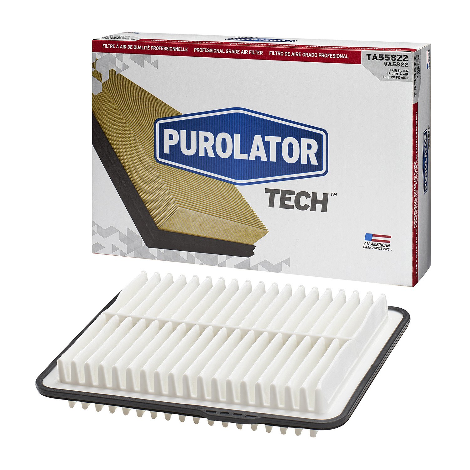 Purolator TA55822 PurolatorTECH Air Filter Replacement - High Performance Engine Air Filter for Cars & Trucks | Improves Fuel Efficiency & Engine Protection | Ideal for Daily Commuting & Off-Road Adventures